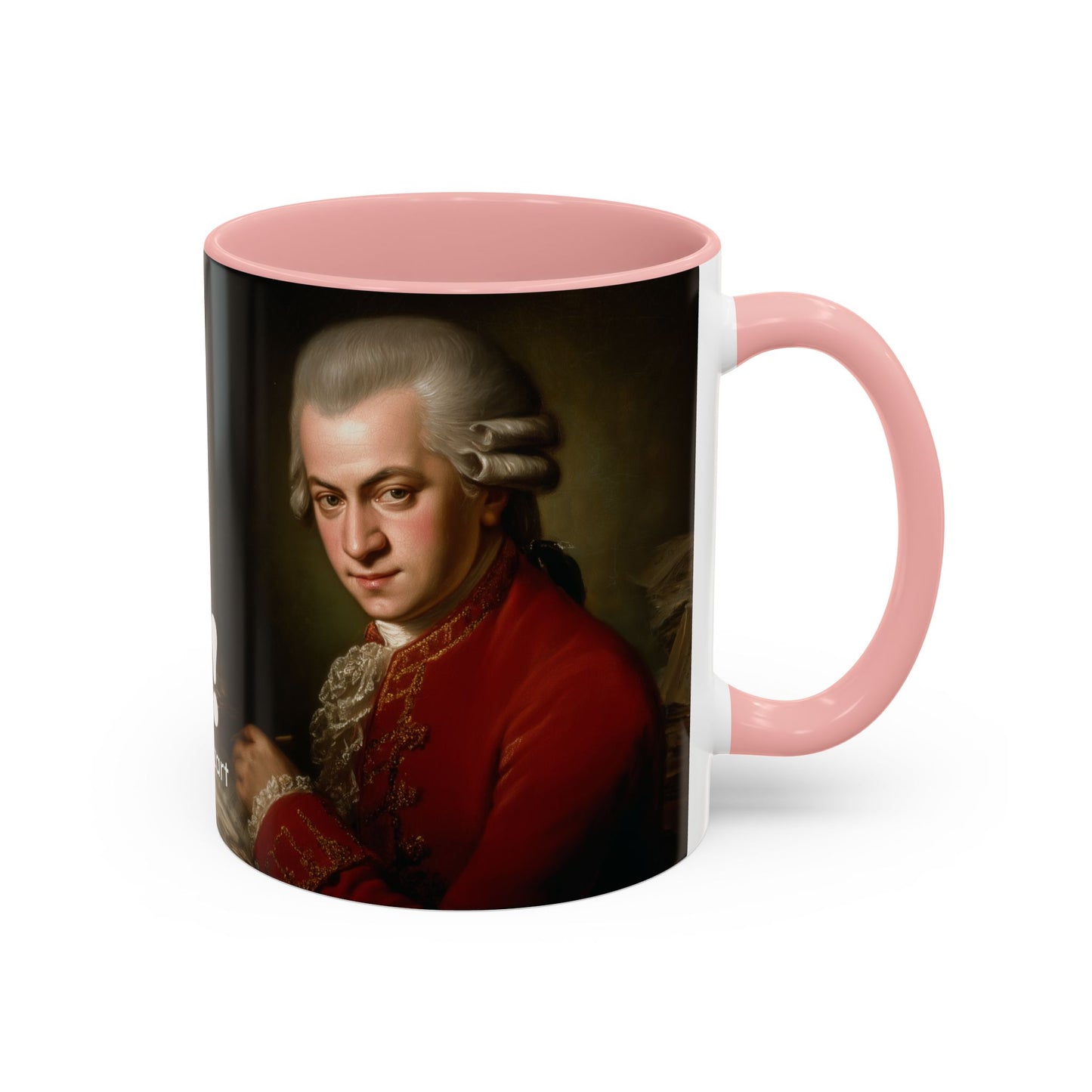 Two Flutes Mug in Black (EU) - Mozart Flute Quote Mug, Mozart Mug, Classical Music Mug, Funny Mozart Quote