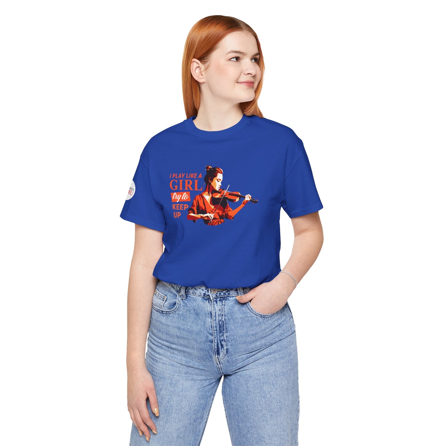 Play like a Girl - Violin T-Shirt: Camerata Romeu Shirt, Play like a Girl T-Shirt, Orchestra Shirt, Female Musician Shirt, Violin Tee
