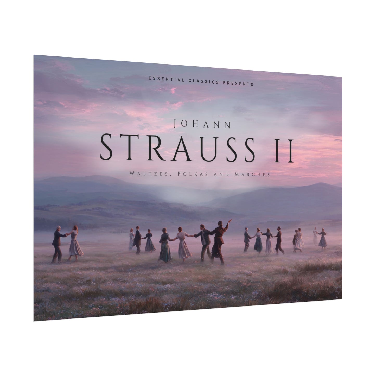 Johann Strauss II Waltzes - Polka Dance Print, Classical Marches Poster, Dance Party Print, Johann Strauss II Poster