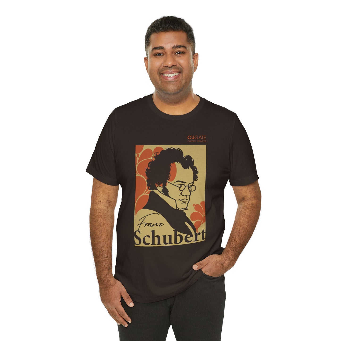 Schubert T-Shirt (Dark): Classical Composer T-Shirt, Classical Music Shirt, Franz Schubert Tribute Tee