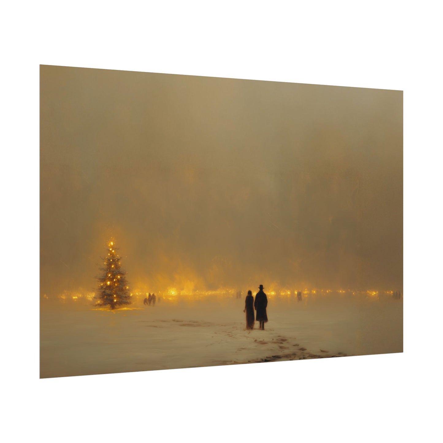 Without Words: Romantic Christmas - Classical Music Inspired Poster, Winter Wonderland Print, Christmas Poster, Winter Print, Christmas Lights Poster