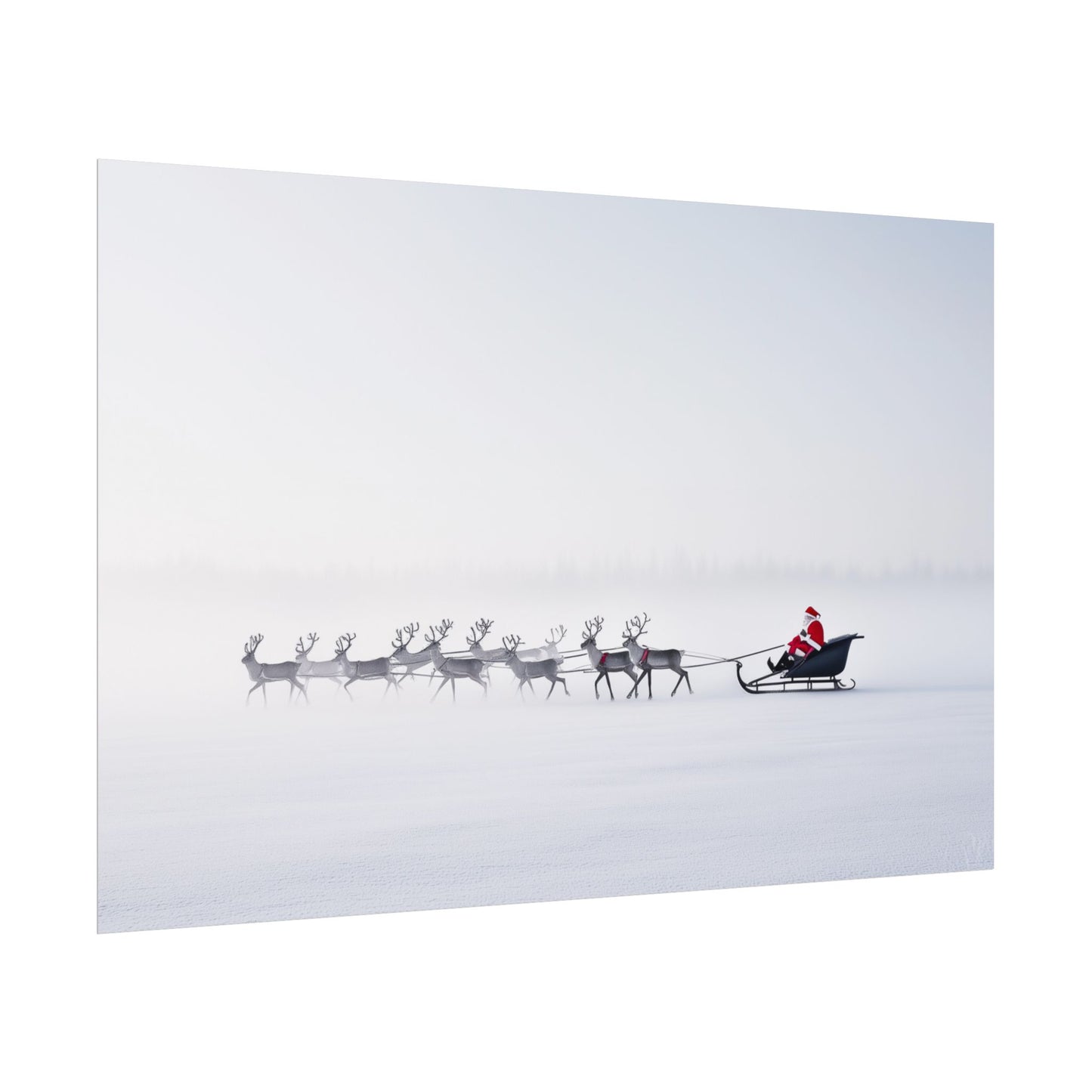 Without Words: Christmas with Tchaikovsky- Santa's Sleigh Print, The Nutcracker Poster, Christmas Print, Santa Poster, Tchaikovsky Poster, Winter Print, North Pole Poster