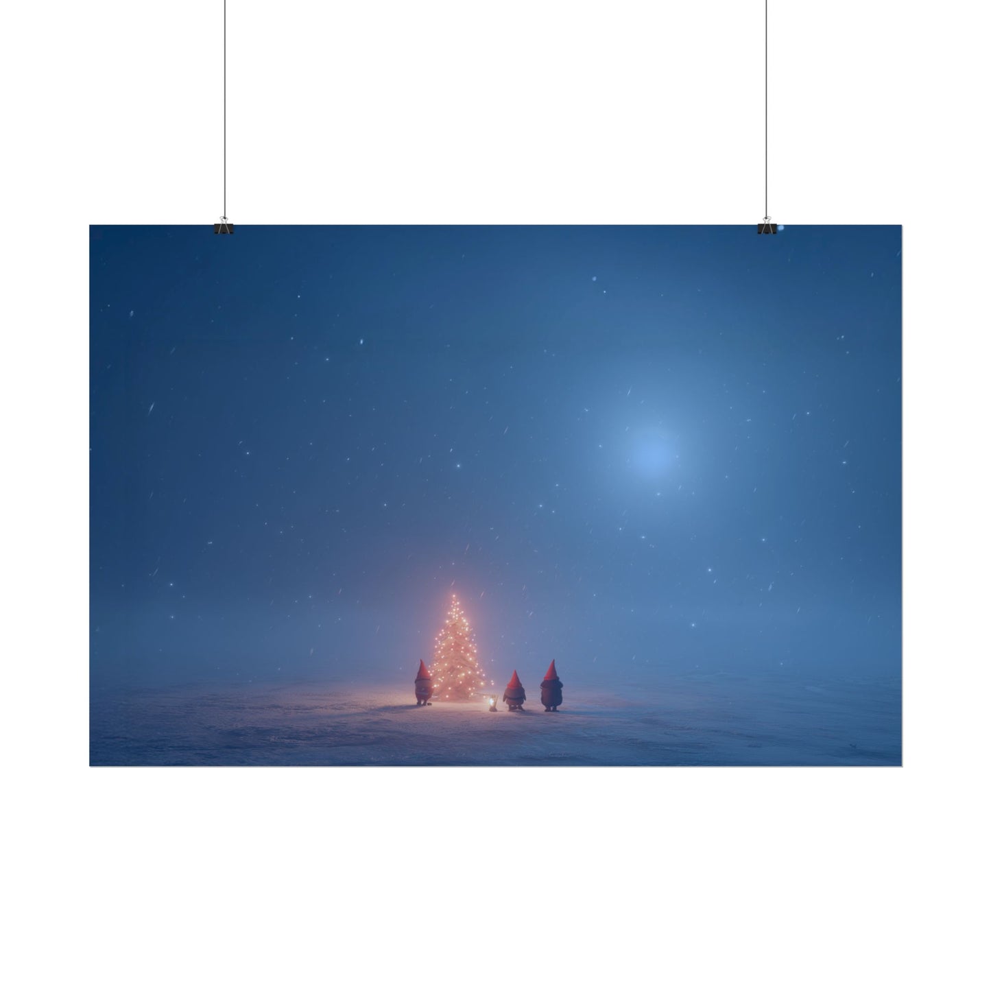 Without Words: Cozy Christmas - Elves Poster, Snowy Print, Classical Music Inspired Poster, North Pole Print, Christmas Poster, Winter Print