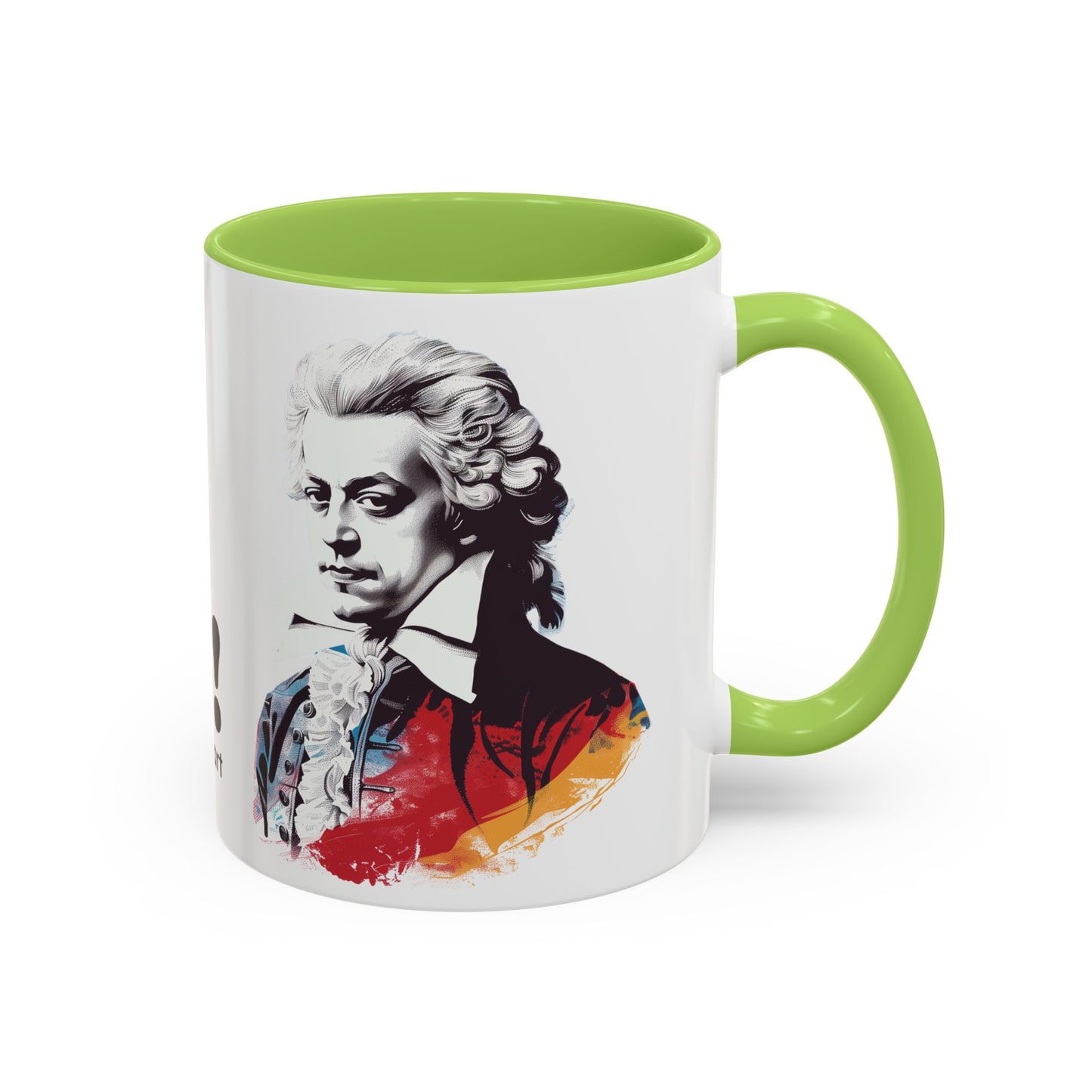 Two Flutes Mug in White (EU) - Mozart Flute Quote Mug, Mozart Mug, Classical Music Mug, Funny Mozart Quote