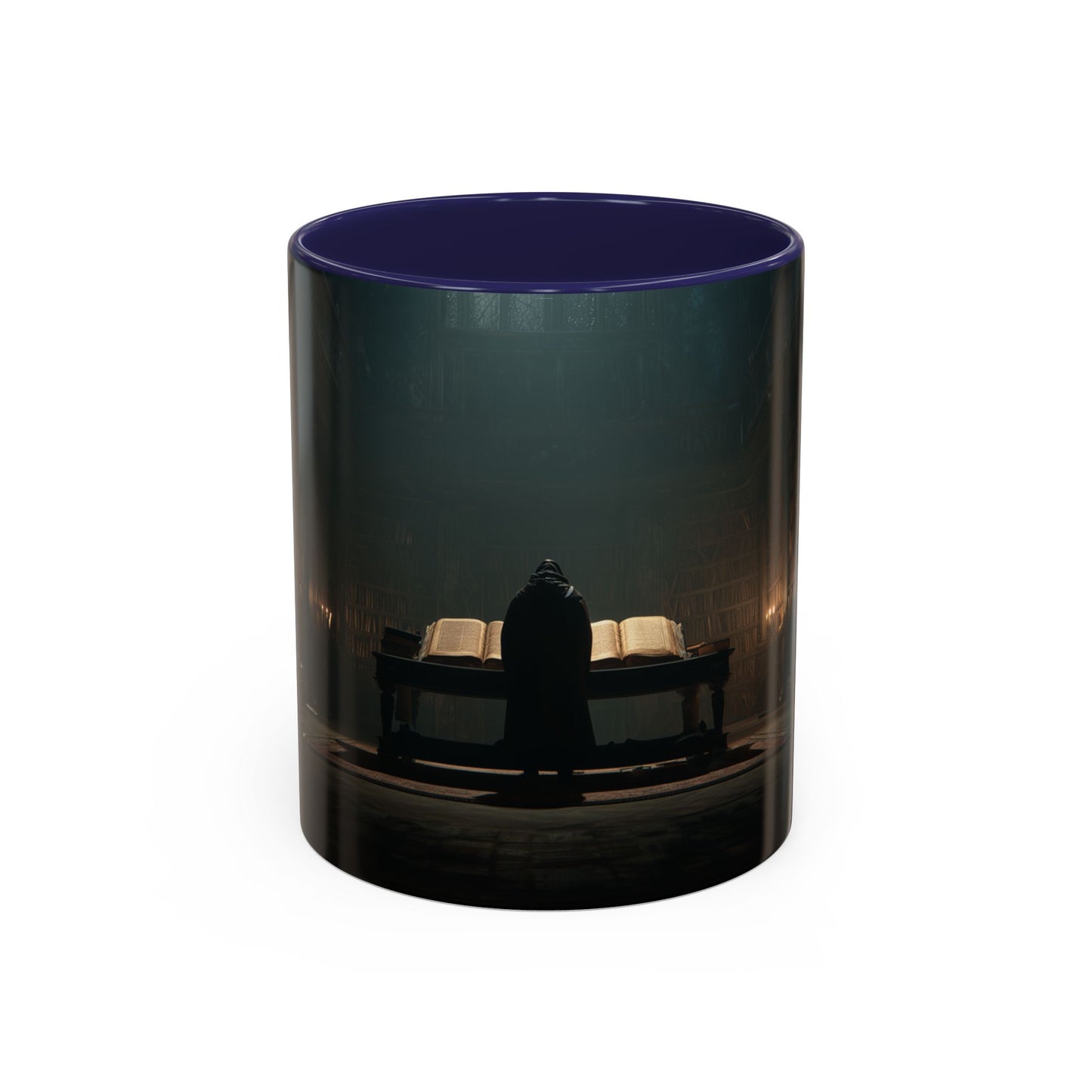 Late Night Studies Mug (EU) - Dark Library Mug, Evening Reading Mug, Moody Library Mug, Cozy Reading Mug, Library Mug