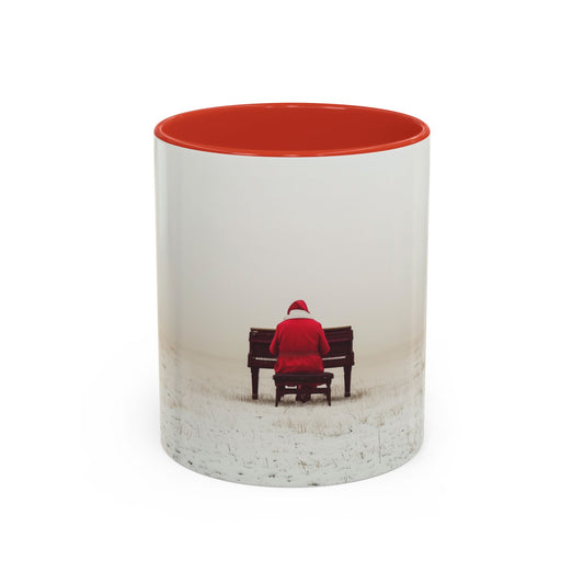 Mozart Christmas Mug (EU) - Santa Mug, Santa Playing Piano Mug, Holiday Mug, Christmas Mug, Winter Mug, Mozart Holiday Mug
