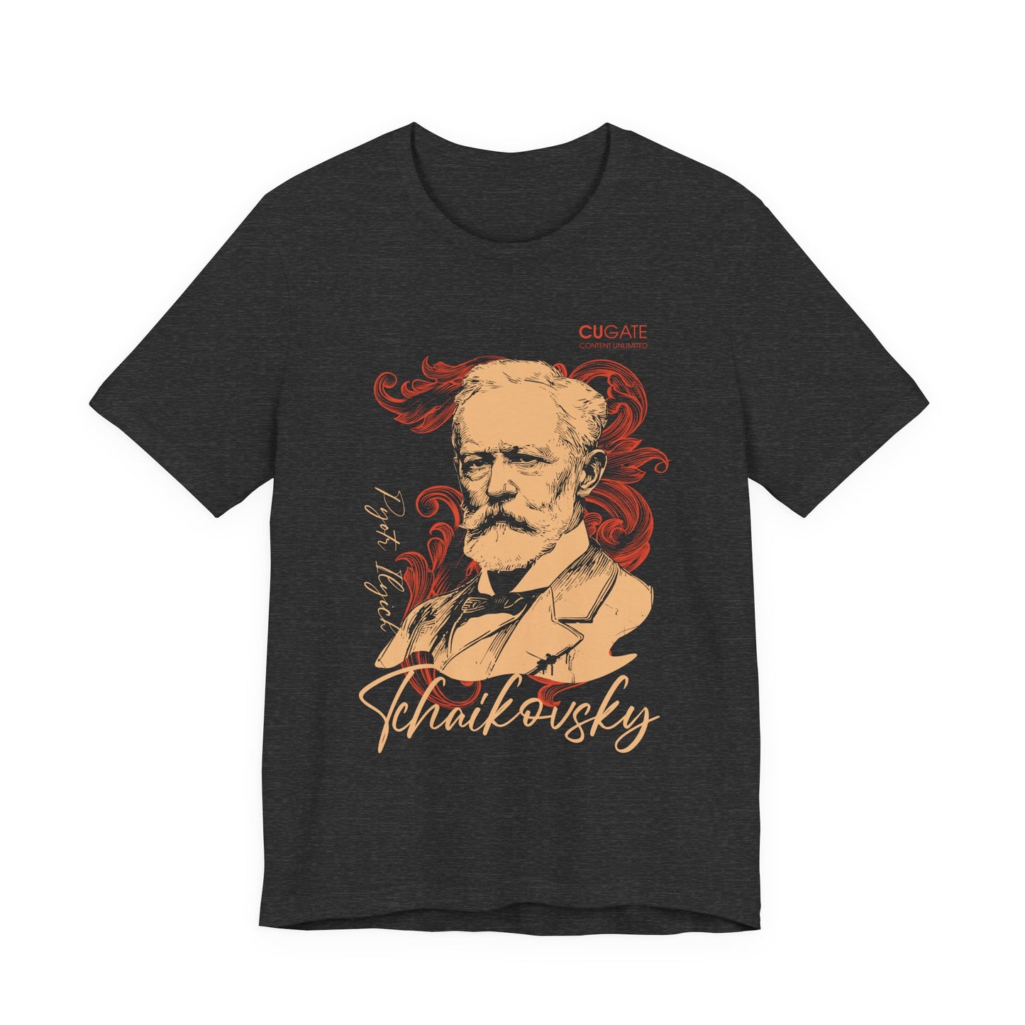 Tchaikovsky T-Shirt (Dark): Classical Composer T-Shirt, Classical Music Shirt, Pyotr Ilyich Tchaikovsky Tribute Tee