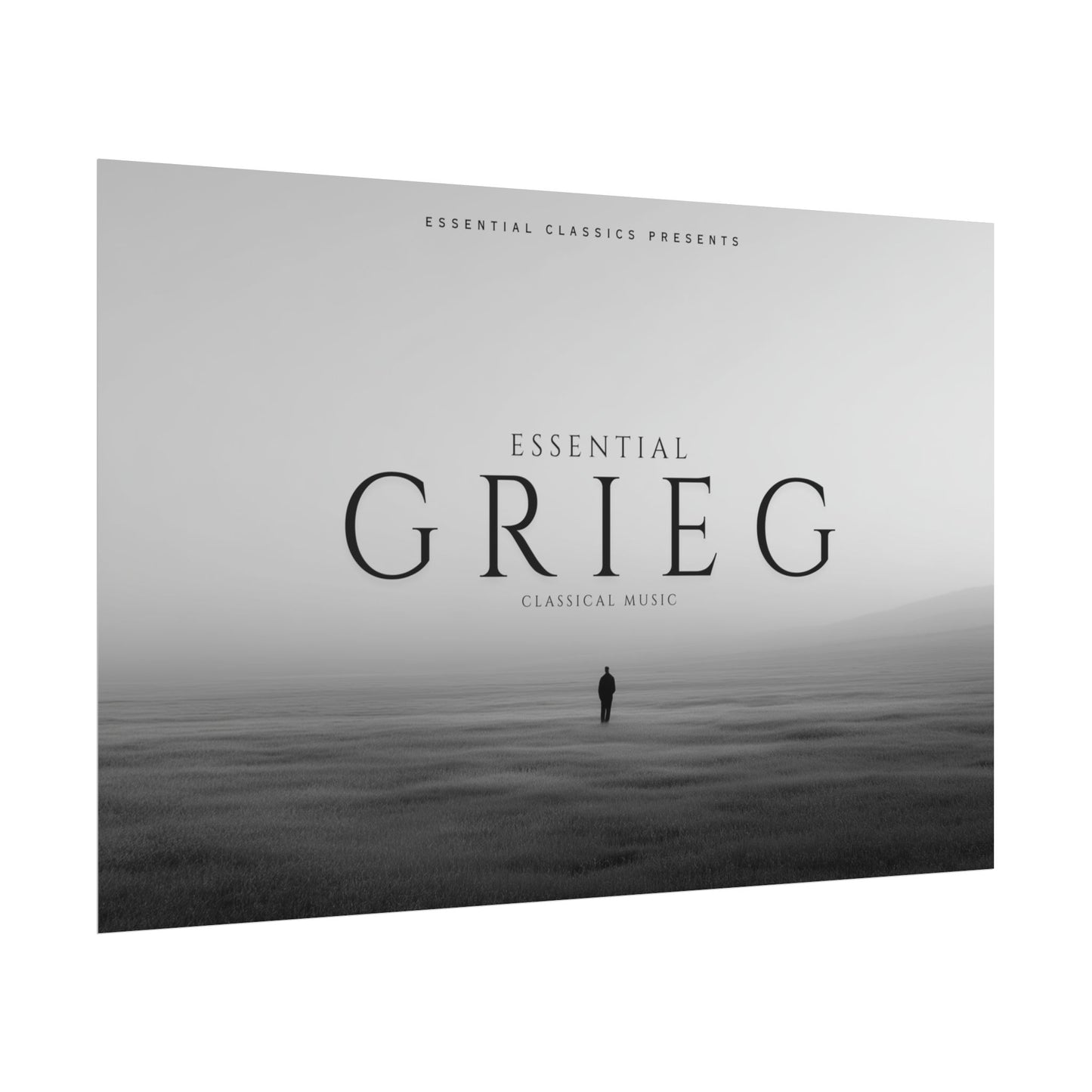 Essential Grieg - Classical Music Print, Edvard Grieg Inspired Print, Melancholy Art Print, Moment of Stillness Poster