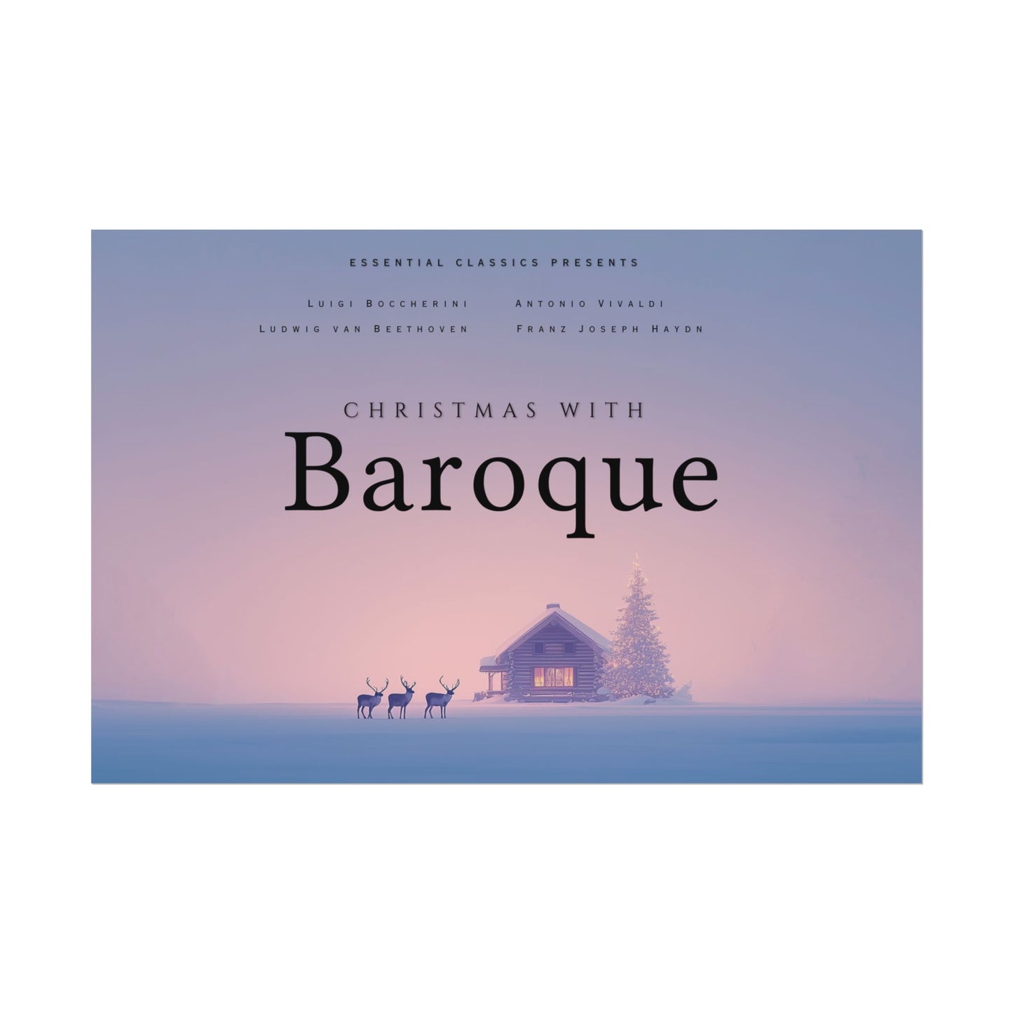 Christmas with Baroque - Winter Print, Holiday Print, Christmas Poster, Classical Music Print, Winter Morning Poster