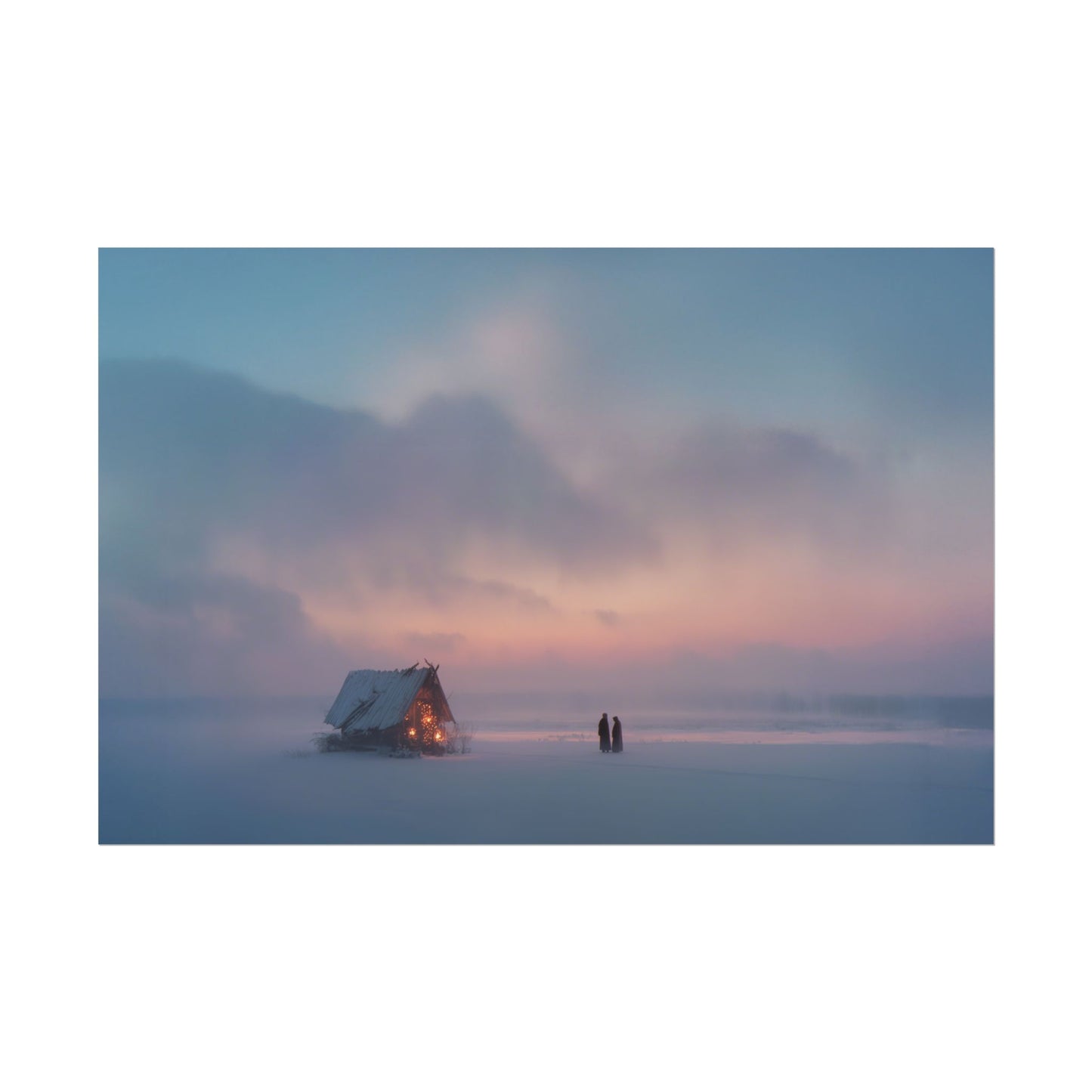 Without Words: Classical December - Winter Poster, Winter Sunrise Print, Peaceful Landscape Poster, Holiday Decor Print