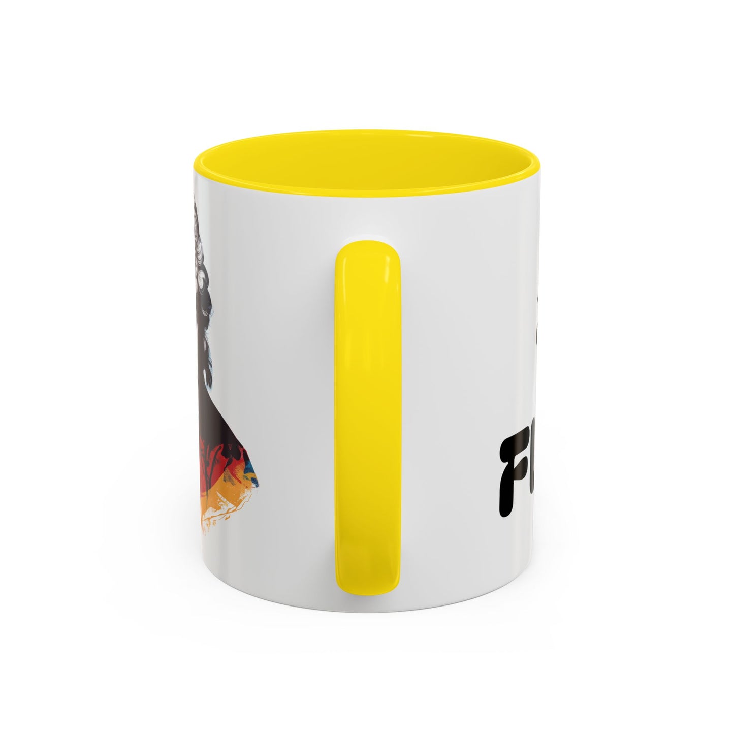 Two Flutes Mug in White (USA) - Mozart Flute Quote Mug, Mozart Mug, Classical Music Mug, Funny Mozart Quote