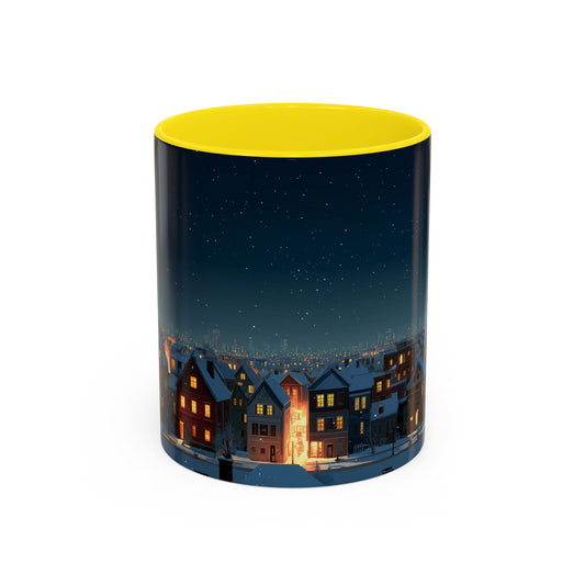 Happy New Year Mug (EU) - Classical Music Celebration Mug, Night Sky Mug, Starry Night Mug, New Year's Resolution Mug