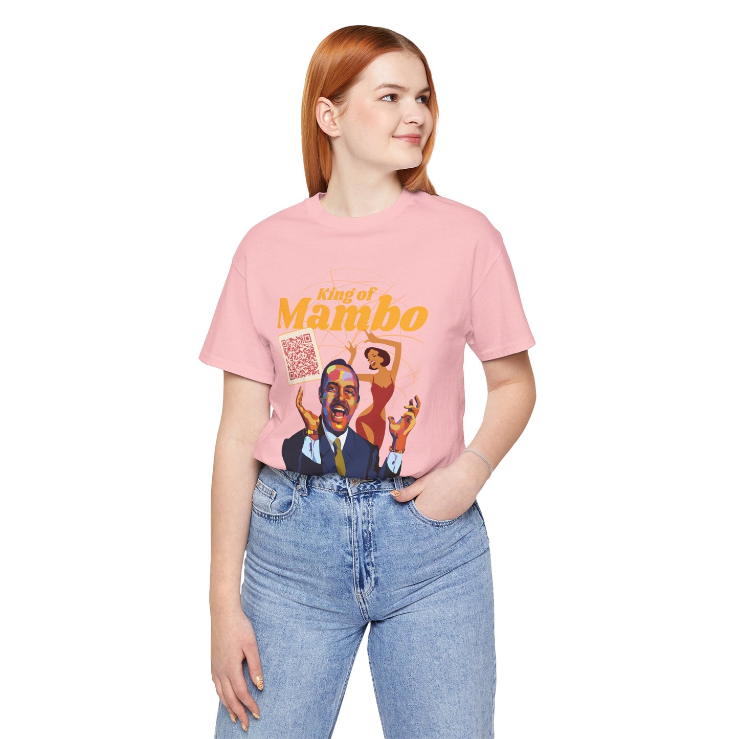 King of Mambo - Perez Prado Vive T-Shirt, Mambo T-Shirt Latin Music T-Shirt (QR-Playlist Included)