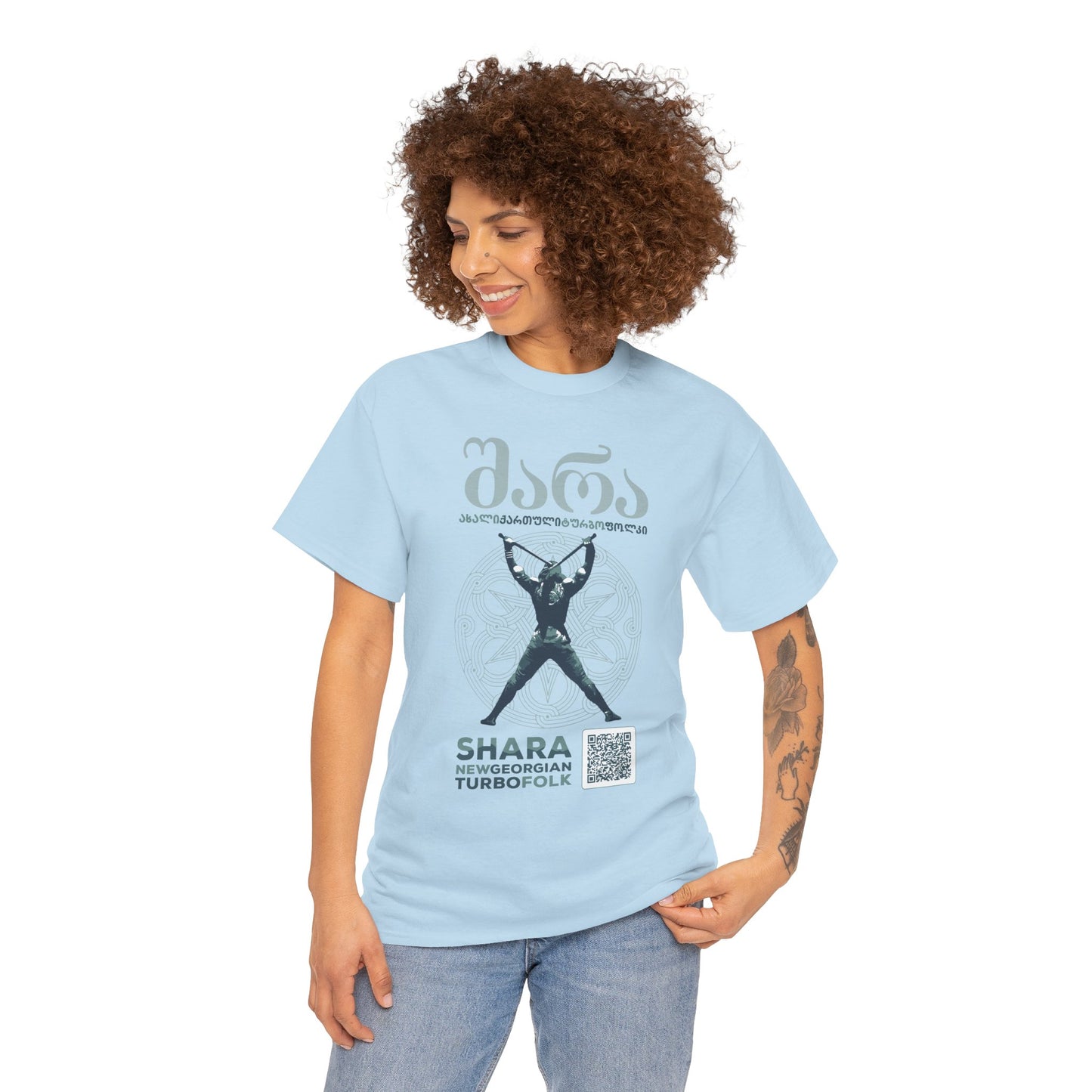 Shara Band T-Shirt - Georgian Turbo Folk (QR), Georgian Folk Music Shirt, Georgian Playlist Shirt, New Georgian Folk Tee