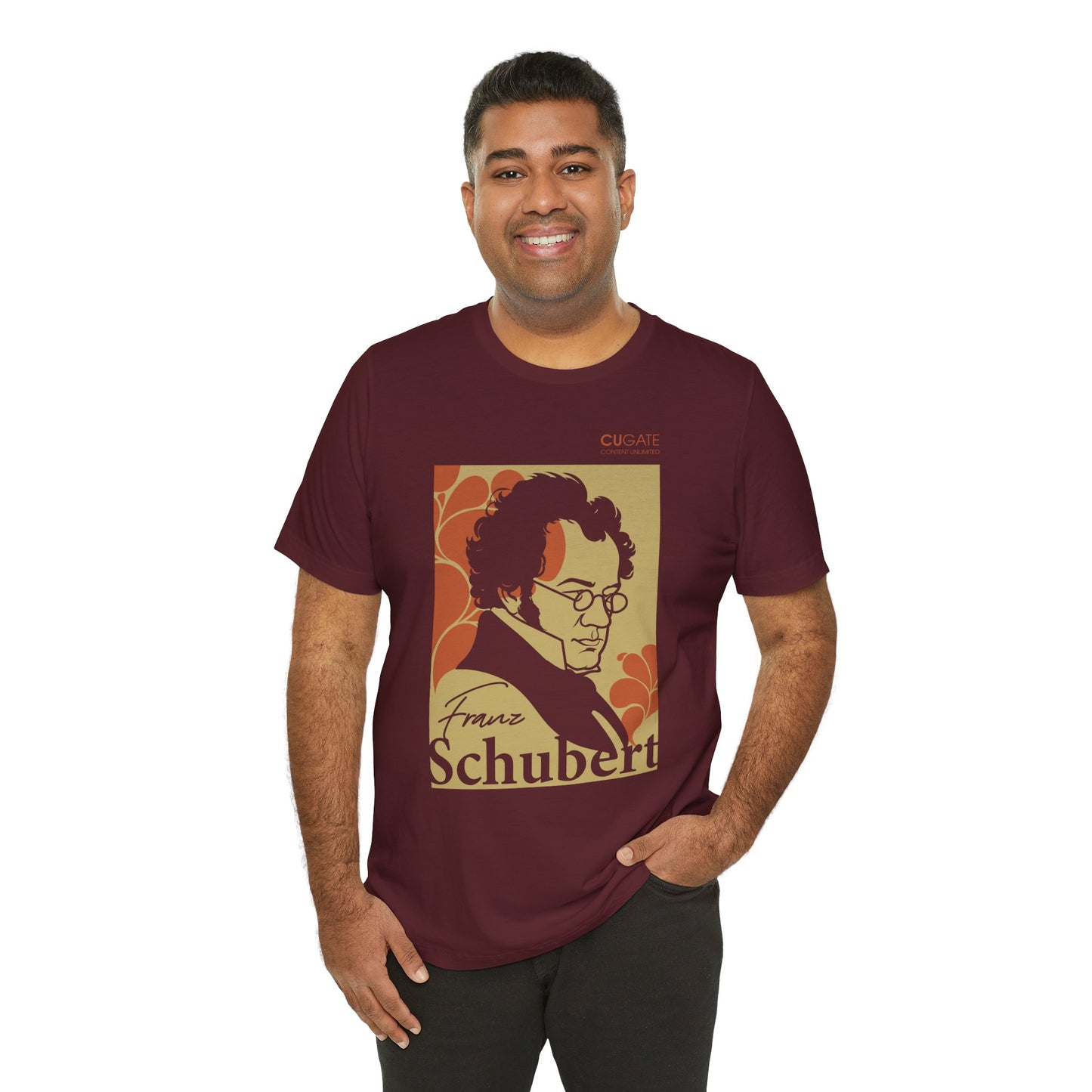 Schubert T-Shirt (Dark): Classical Composer T-Shirt, Classical Music Shirt, Franz Schubert Tribute Tee