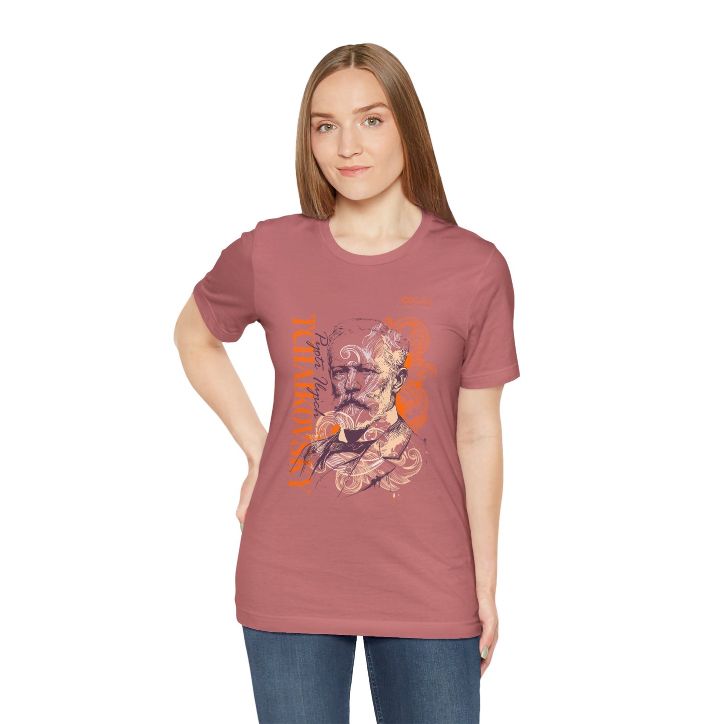 Tchaikovsky T-Shirt (Light): Classical Composer T-Shirt, Classical Music Shirt, Pyotr Ilyich Tchaikovsky Tribute Tee