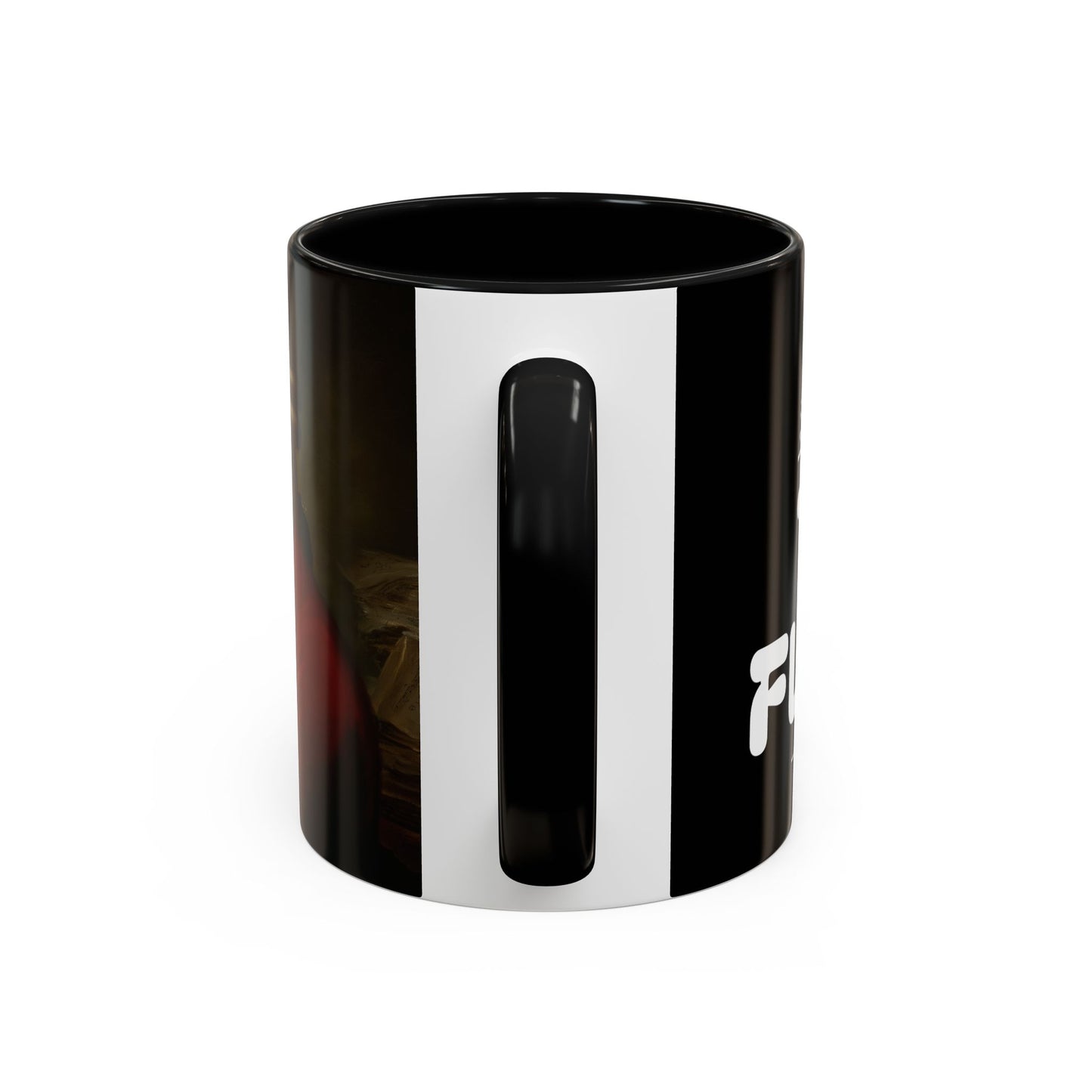 Two Flutes Mug in Black (EU) - Mozart Flute Quote Mug, Mozart Mug, Classical Music Mug, Funny Mozart Quote