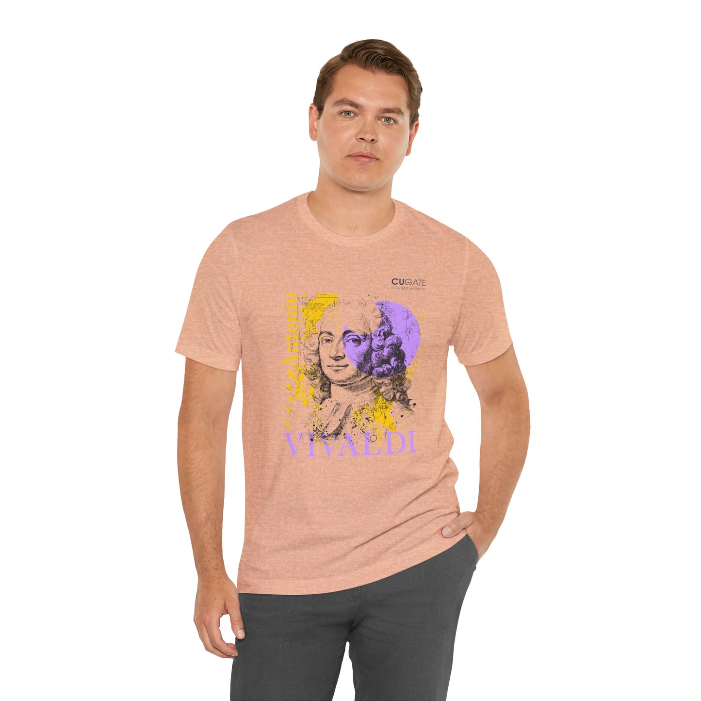 Vivaldi T-Shirt (Light): Classical Composer T-Shirt, Classical Music Shirt, Antonio Vivaldi Tribute Tee