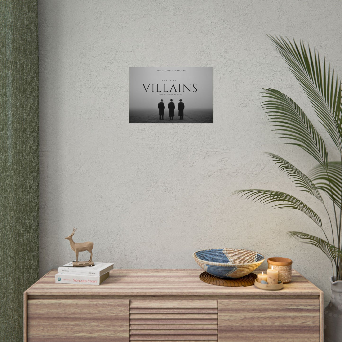 VILLAINS Listen to Classical Music- Movie Poster Print, Dramatic Music Poster, Villian Print, Villain Era Poster, Dramatic Classical Music Print