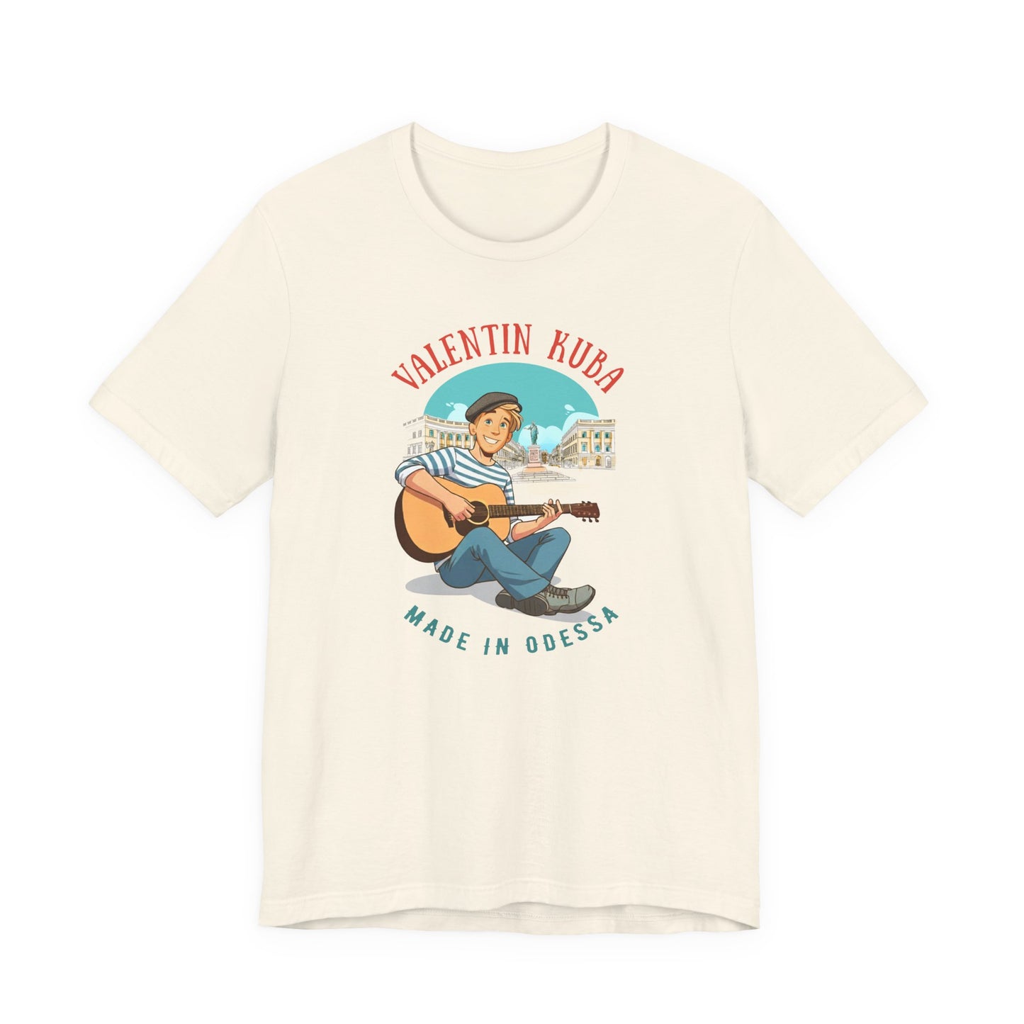 (ENG) Valentin Kuba Animation T-Shirt (City) - Klezmer Music T-Shirt, Odessa Music Shirt, Valentin Kuba Tee, Music from Ukraine Shirt