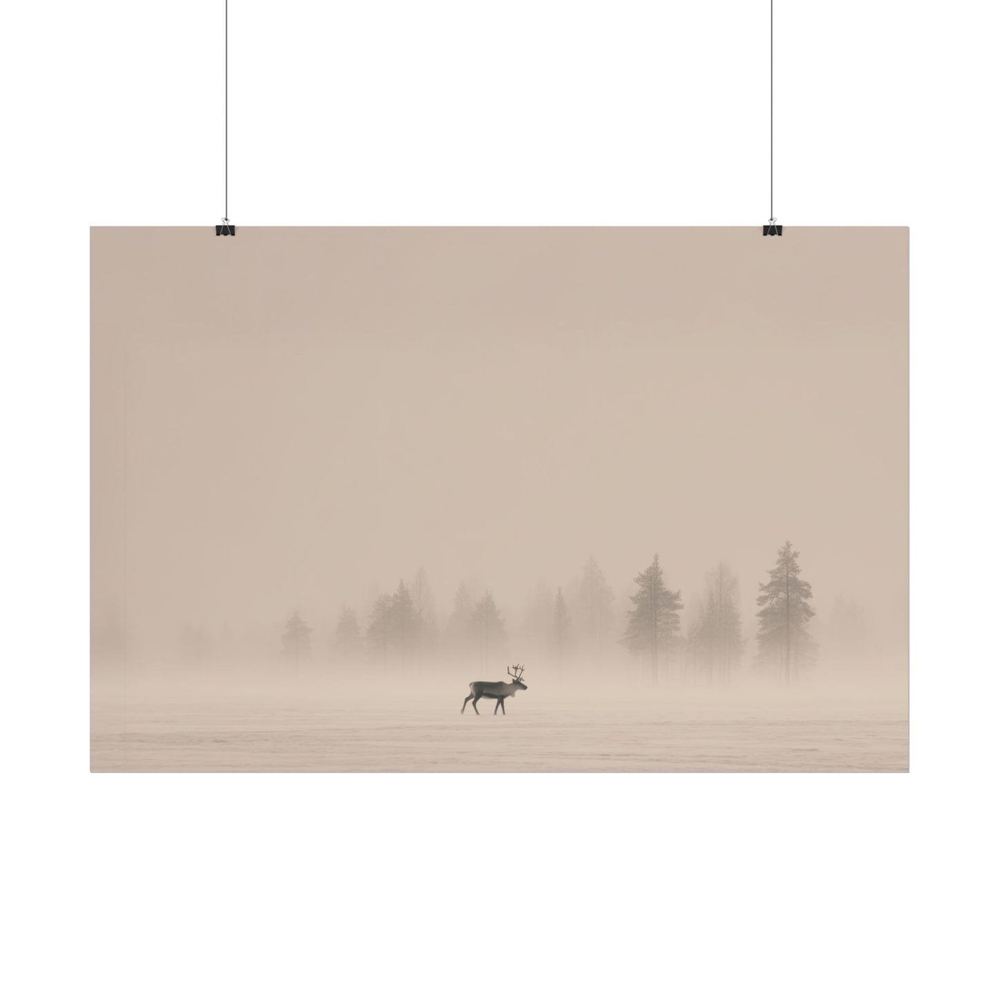 Without Words: Winter Morning - Classical Music Rolled Poster, Mozart Vivaldi & Bach Inspired Art, Winter Print, Soft Morning Poster, Wilderness Print