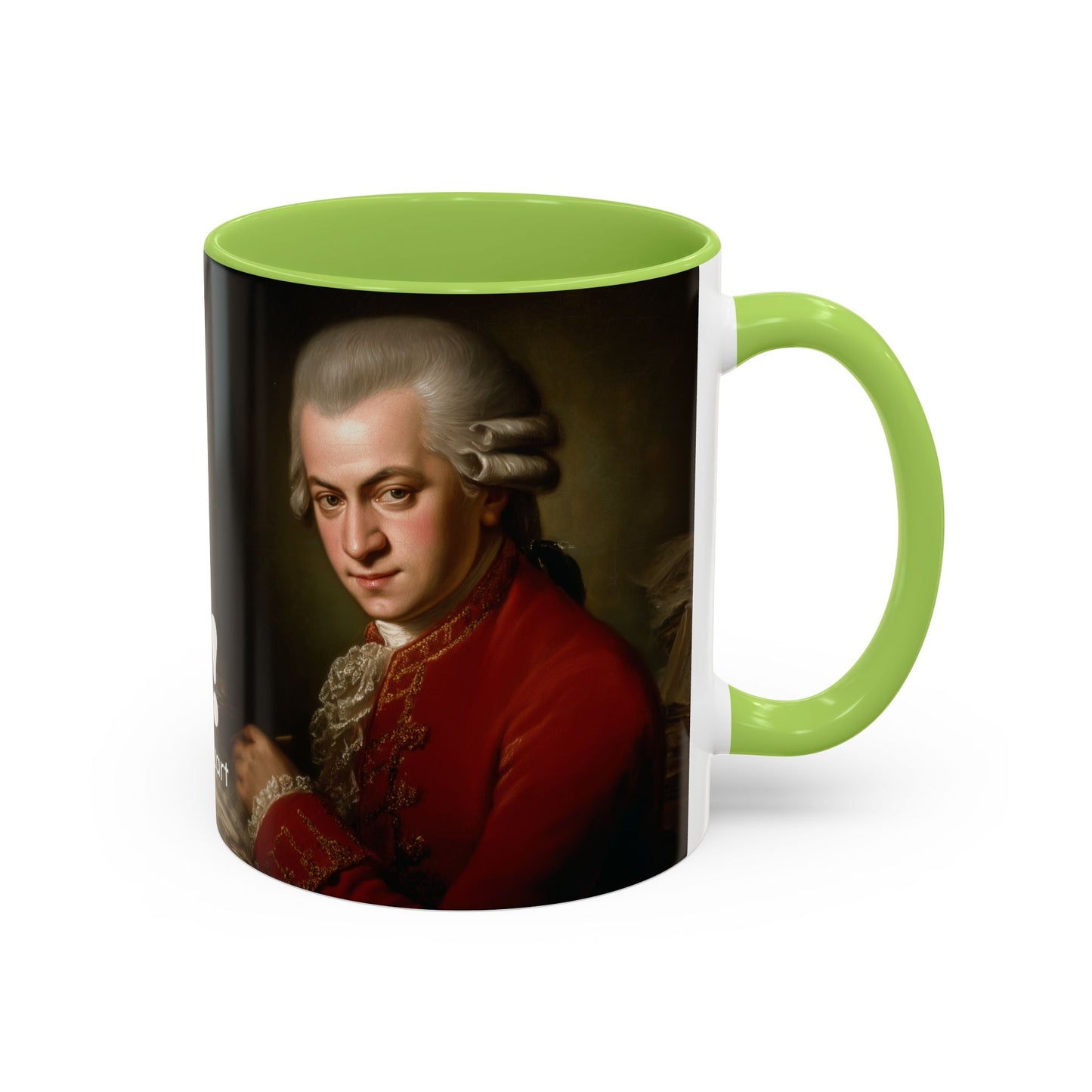 Two Flutes Mug in Black (EU) - Mozart Flute Quote Mug, Mozart Mug, Classical Music Mug, Funny Mozart Quote
