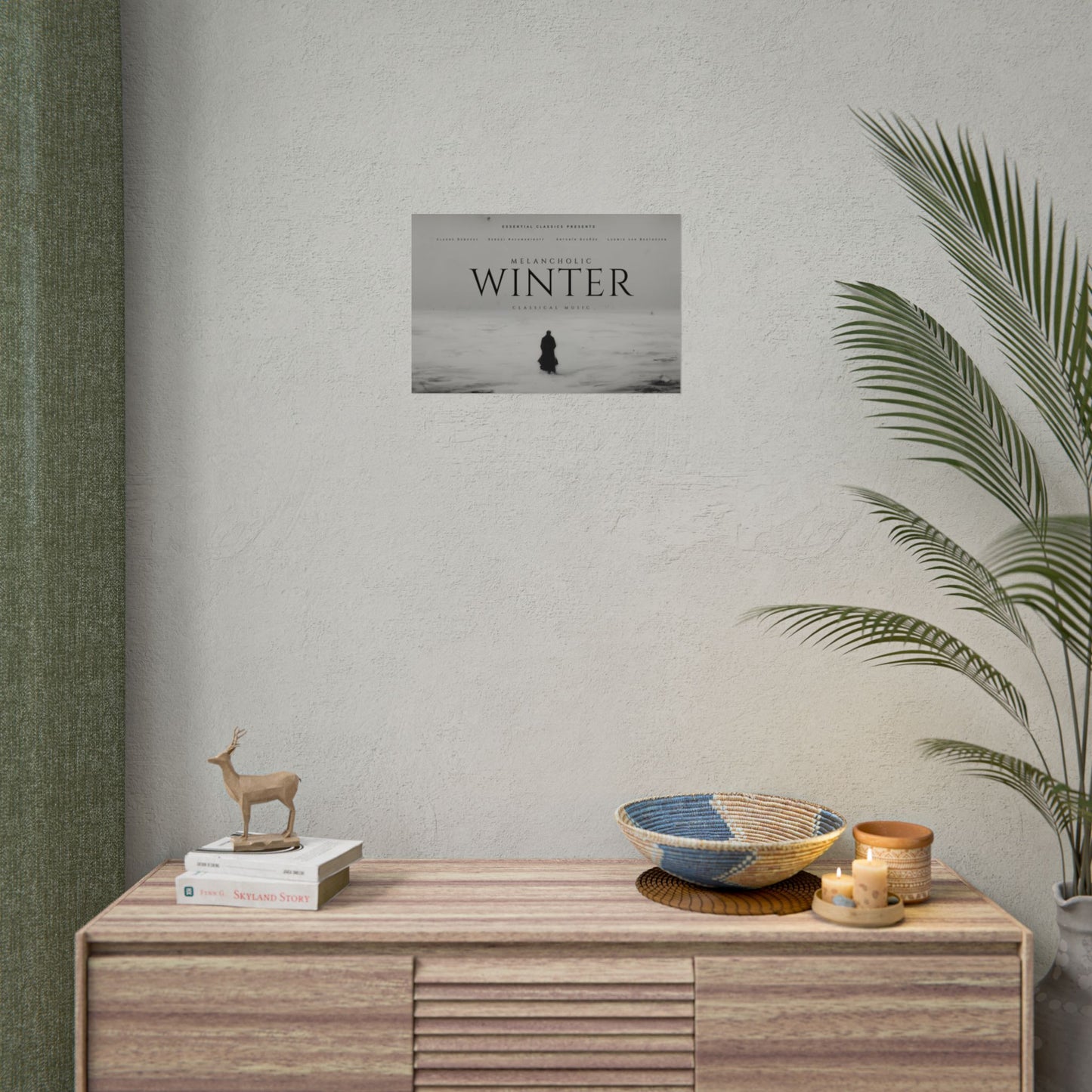 A Melancholy Winter - Landscape Poster, Winter Print, Holiday Print, Christmas Poster, Classical Music Print