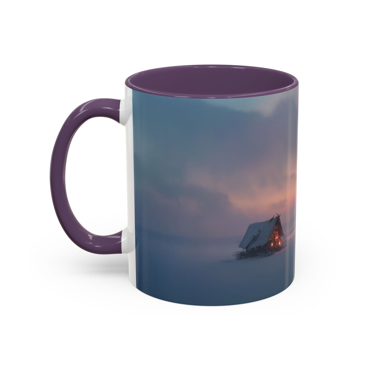 Classical December Mug (EU) - Winter Mug, Winter Sunrise Mug, Peaceful Landscape Mug, Holiday Decor Mug