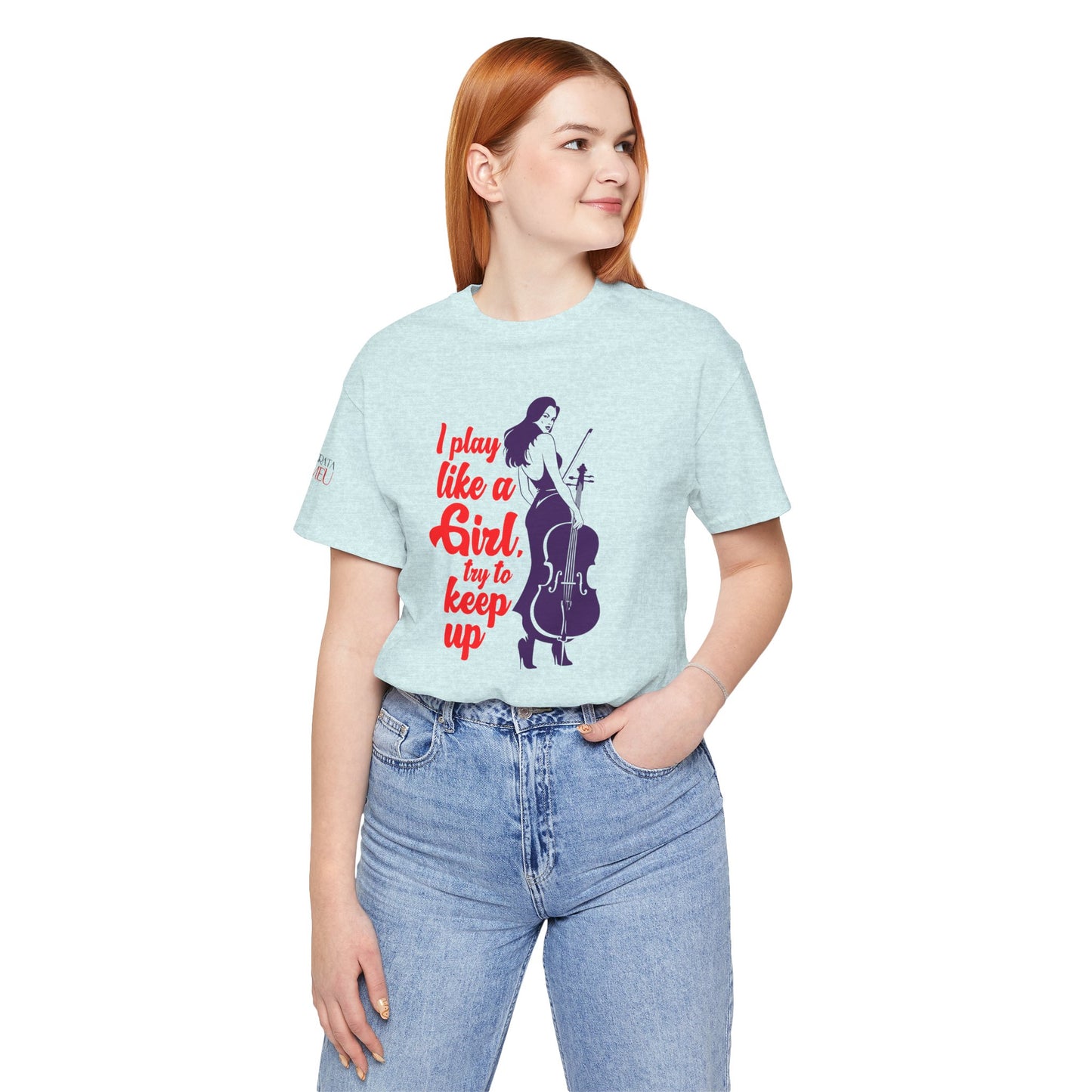 Play like a Girl - Cello T-Shirt: Camerata Romeu Shirt, Play like a Girl Shirt, Orchestra Shirt, Female Musician Shirt, Cello Shirt
