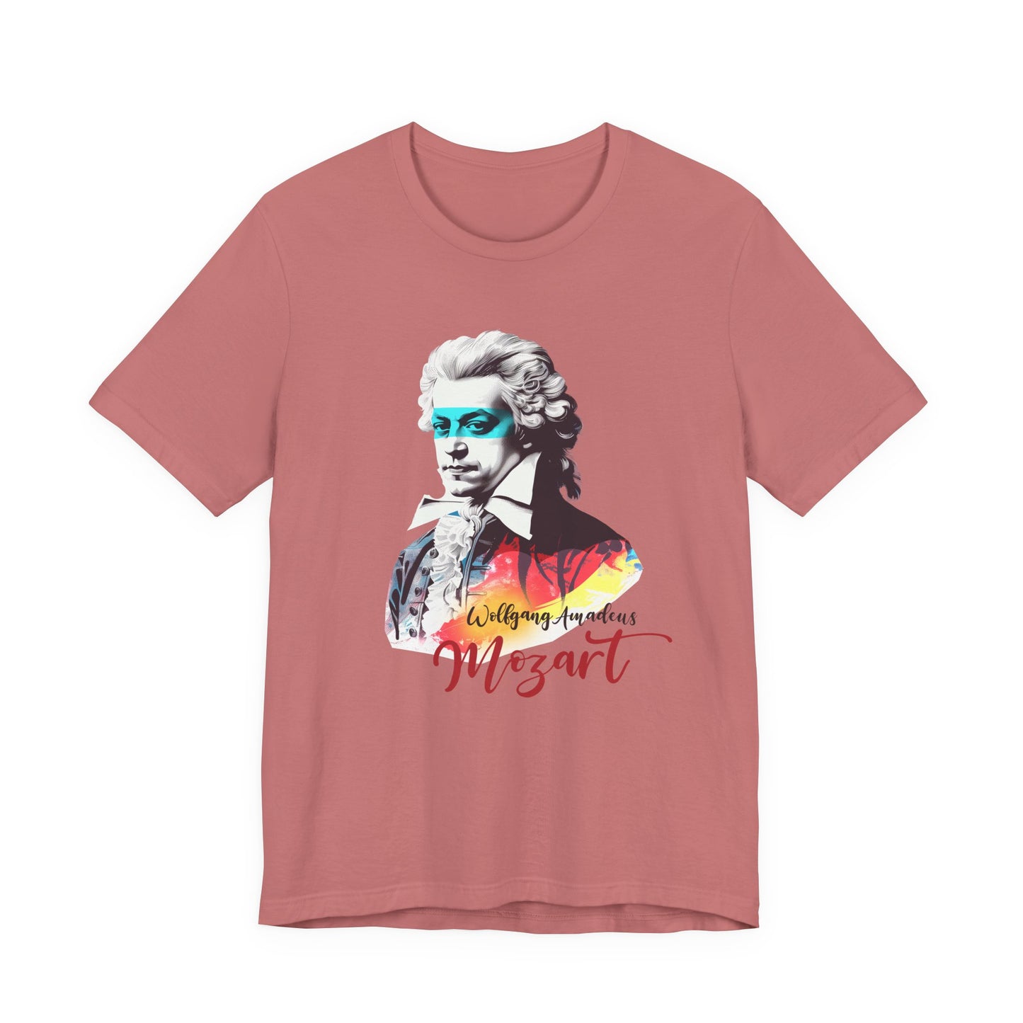 Mozart Mask: Classical Music T-Shirt, Mozart Shirt, Wolfgang Amadeus Mozart Gift, Mozart Tribute Tee