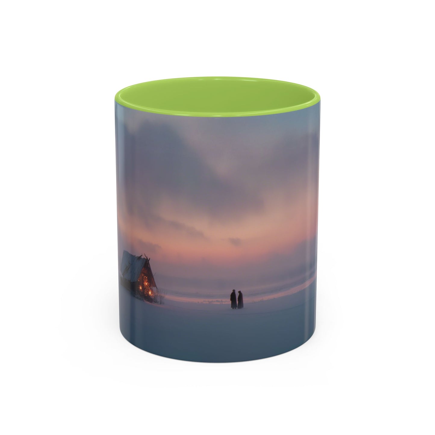 Classical December Mug (EU) - Winter Mug, Winter Sunrise Mug, Peaceful Landscape Mug, Holiday Decor Mug