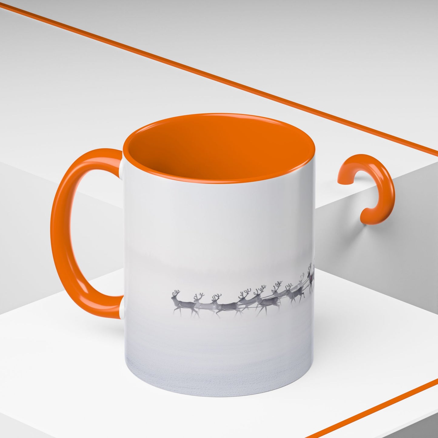 Christmas with Tchaikovsky Mug (EU)- Santa Sleigh Mug, Reindeer Mug, Santa Mug, Tchaikovsky Mug, Winter Mug, North Pole Mug