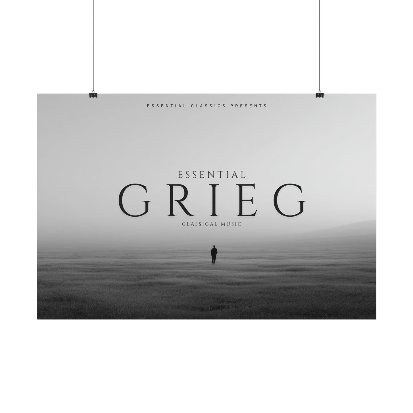 Essential Grieg - Classical Music Print, Edvard Grieg Inspired Print, Melancholy Art Print, Moment of Stillness Poster