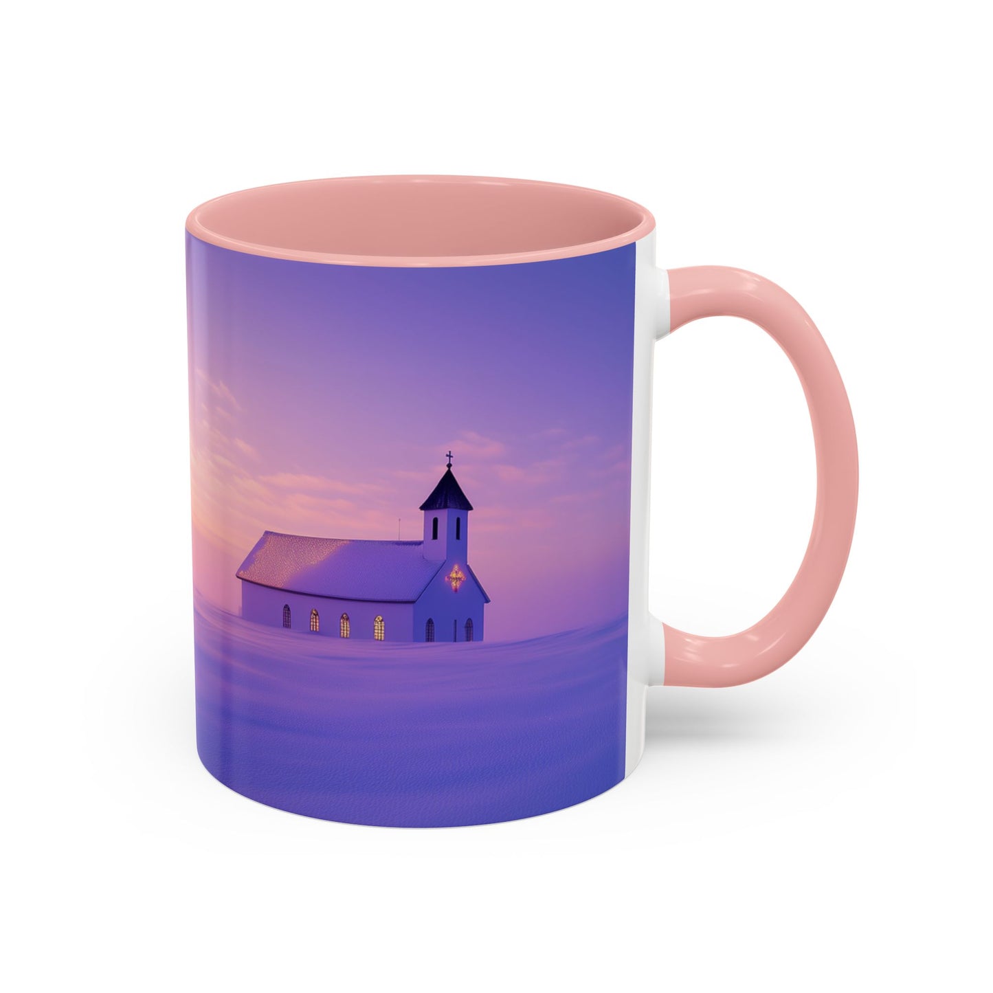 Christmas Choir Mug (EU) - Heavenly Voices Poster, Chapel Print, Snow Sunrise Print, Christmas Poster, Winter Print, Choir Concert Poster