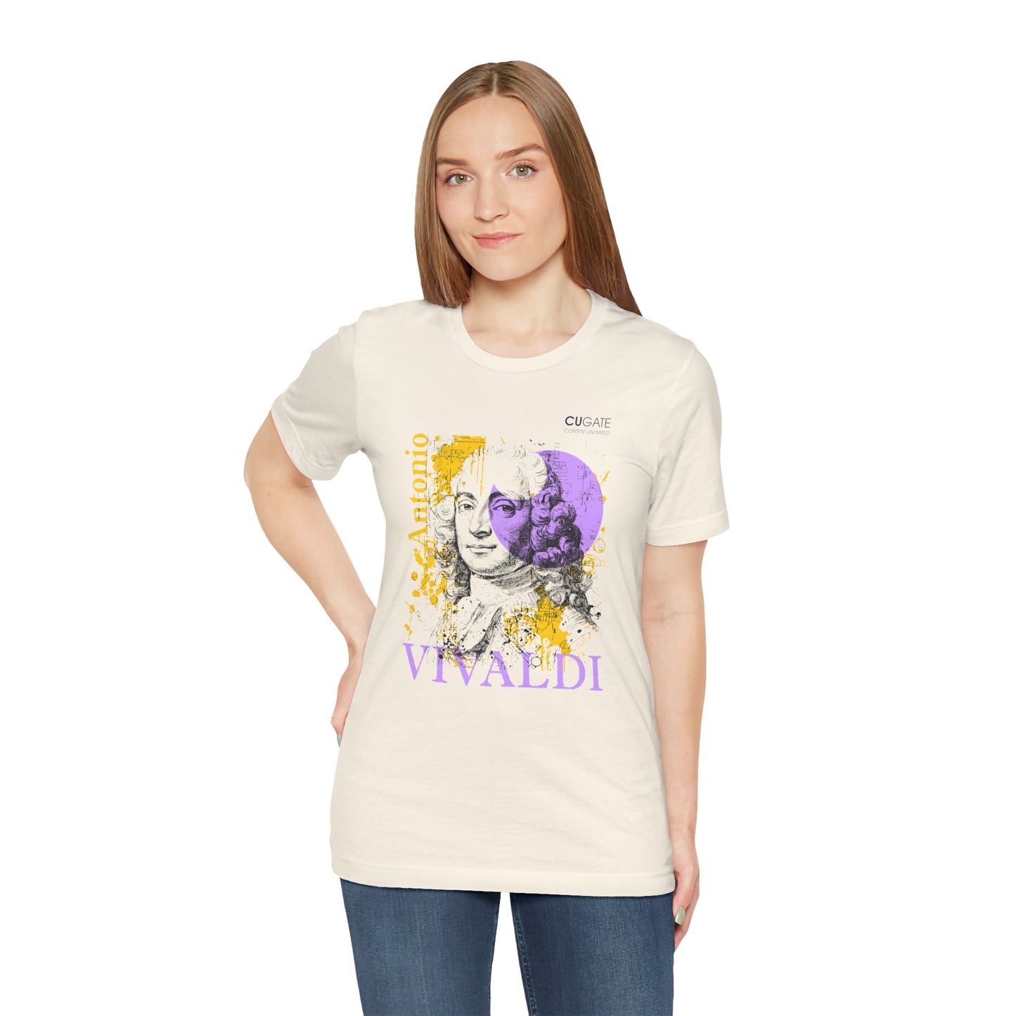 Vivaldi T-Shirt (Light): Classical Composer T-Shirt, Classical Music Shirt, Antonio Vivaldi Tribute Tee