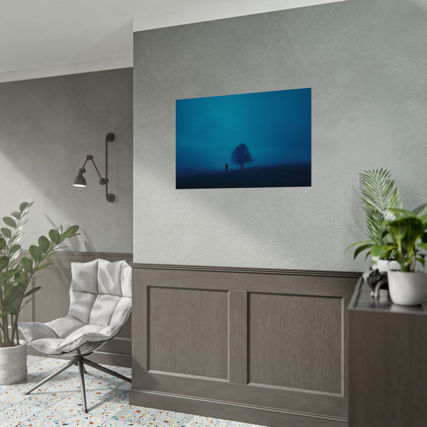 Without Words: Blue Hours - Relaxation Print, Magical Feeling Poster, Contemplative Mood Print, Poetic Moments Poster