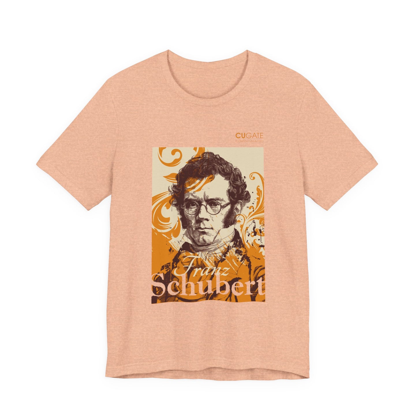 Schubert T-Shirt (Light): Classical Composer T-Shirt, Classical Music Shirt, Franz Schubert Tribute Tee