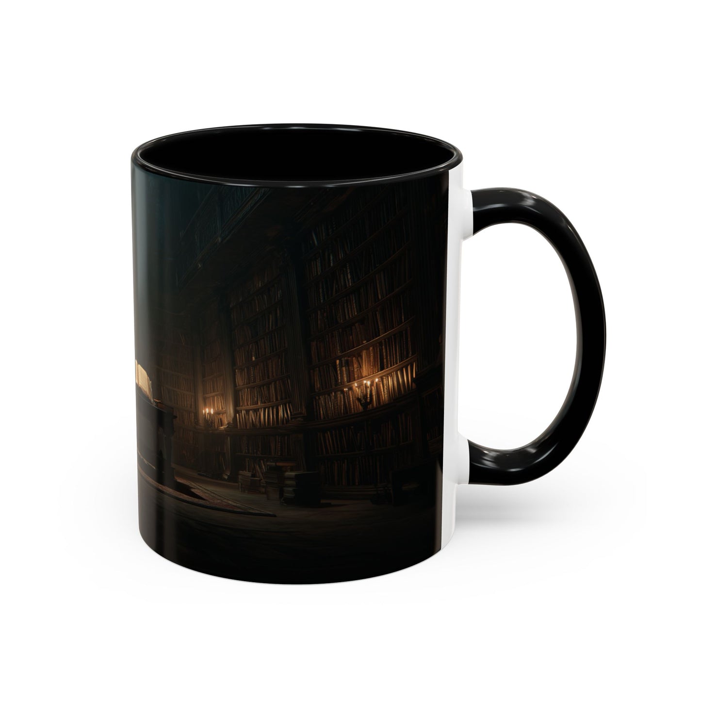Late Night Studies Mug (EU) - Dark Library Mug, Evening Reading Mug, Moody Library Mug, Cozy Reading Mug, Library Mug