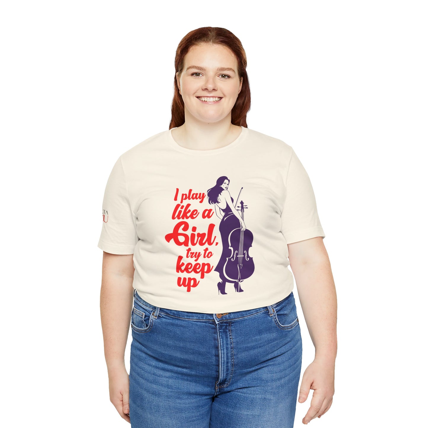 Play like a Girl - Cello T-Shirt: Camerata Romeu Shirt, Play like a Girl Shirt, Orchestra Shirt, Female Musician Shirt, Cello Shirt