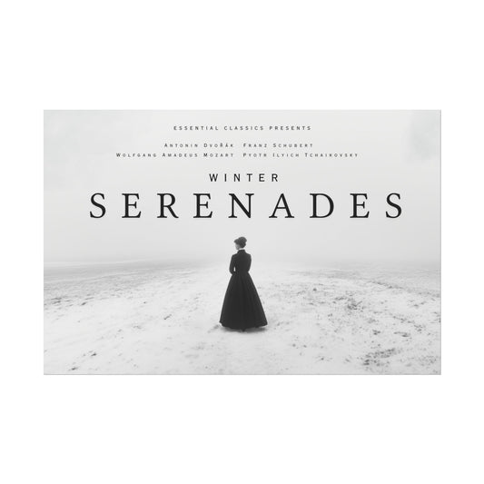 Winter Serenades - Melancholy Poster, Christmas Print, Winter Poster, Classical Music Print, Christmas Decor Poster, Winter Wonderland Print
