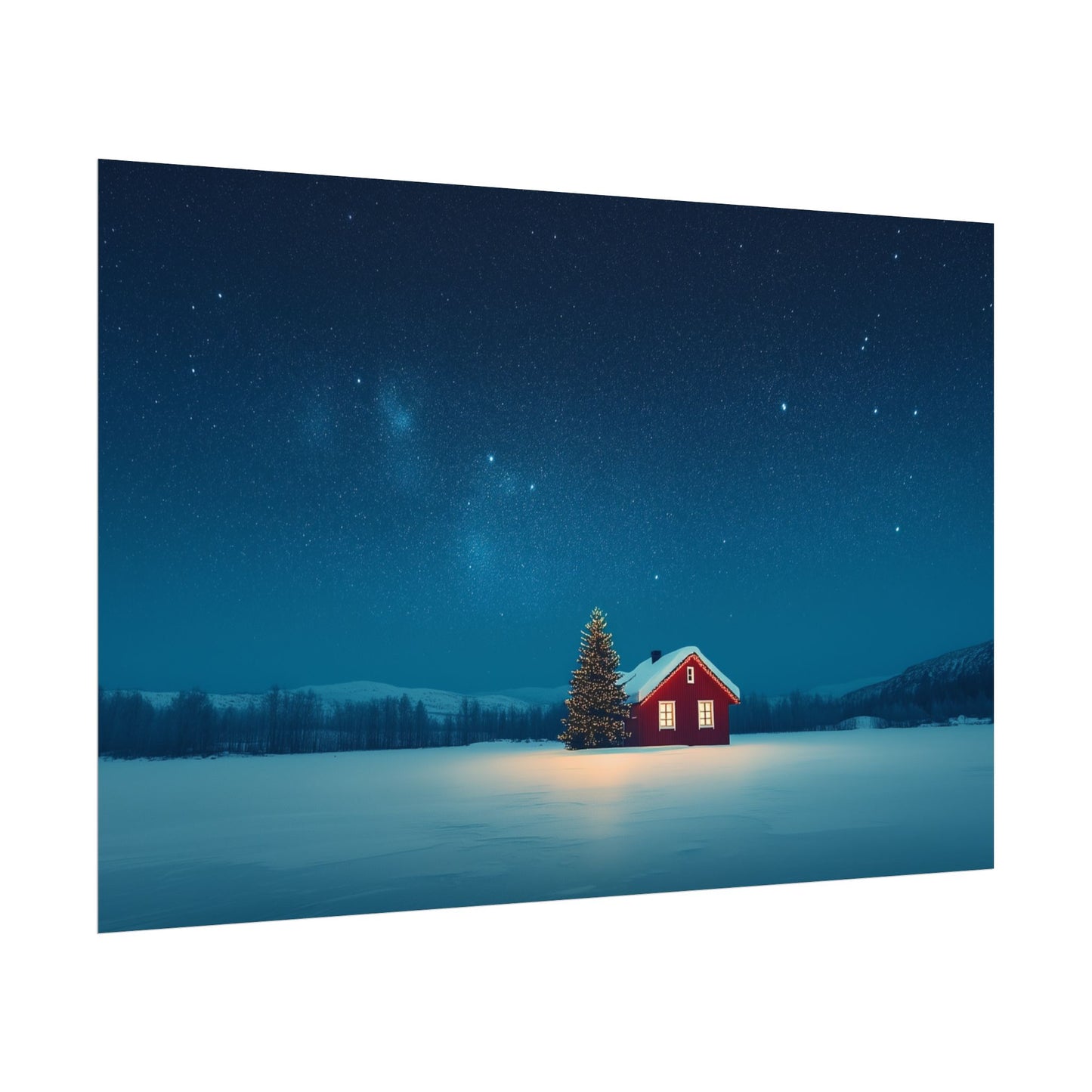 Without Words: Classical Christmas- Winter Hut Poster, Christmas Print, North Pole Poster, Classical Music Print, Christmas Decor Poster