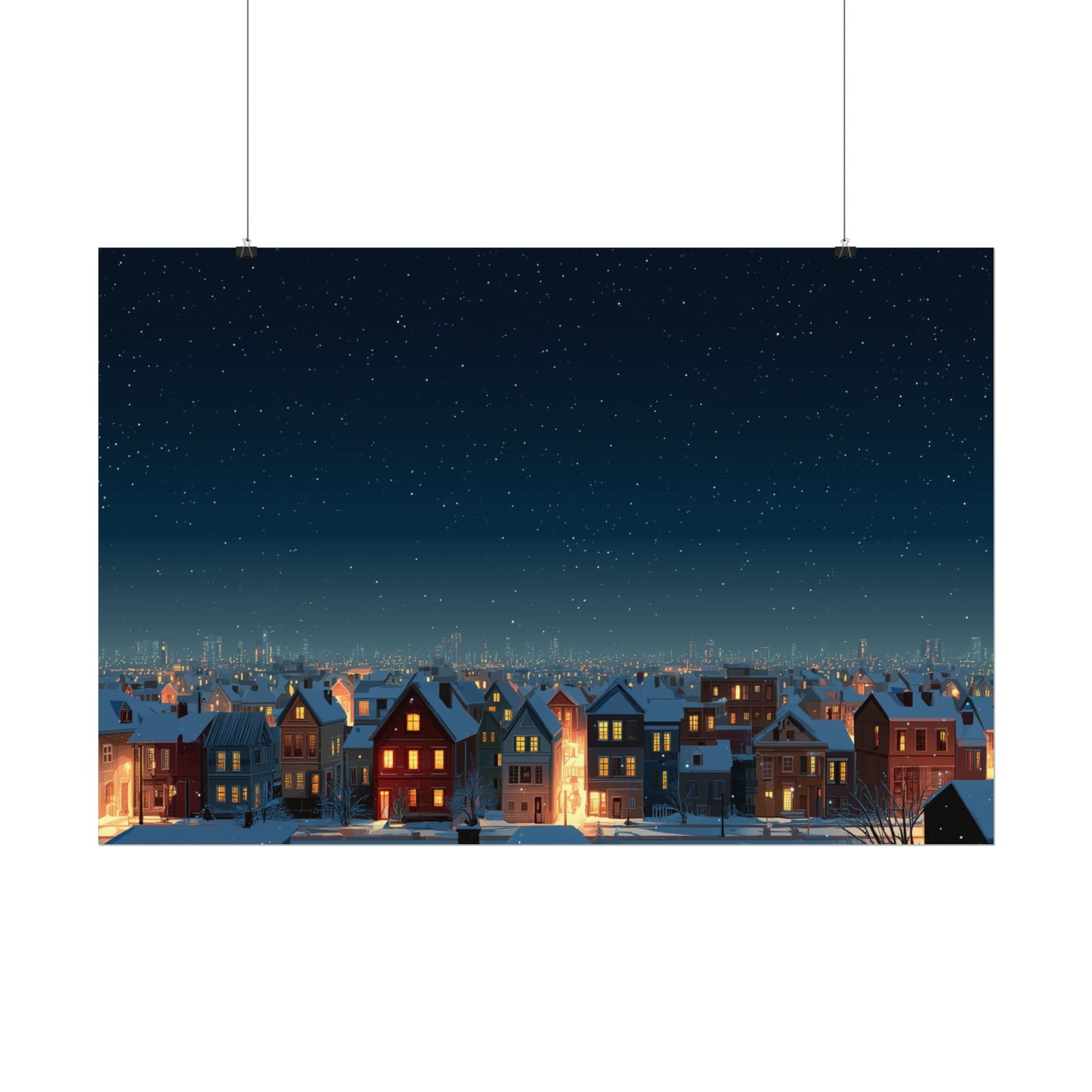 Without Words: Happy New Year - Classical Music Celebration Poster, Night Sky Print, Starry Night Poster, New Year's Resolution Poster