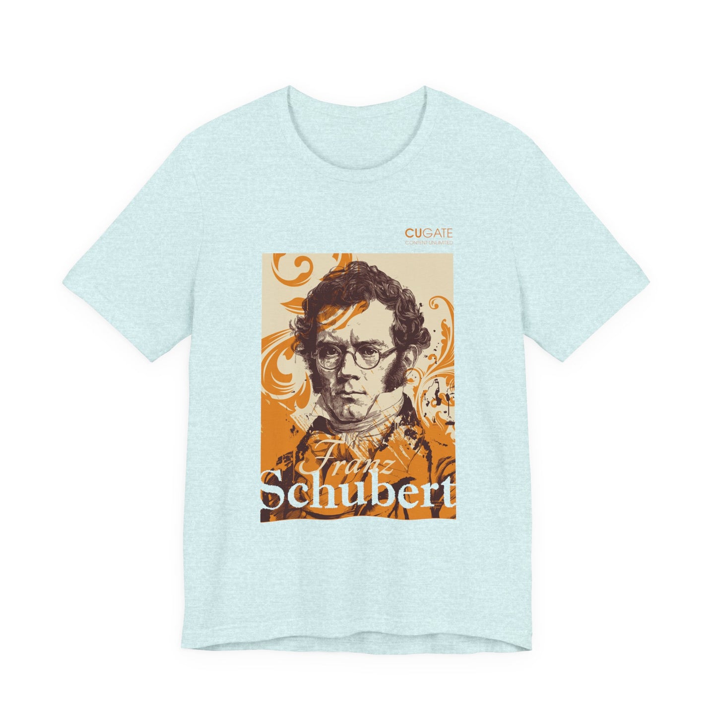 Schubert T-Shirt (Light): Classical Composer T-Shirt, Classical Music Shirt, Franz Schubert Tribute Tee