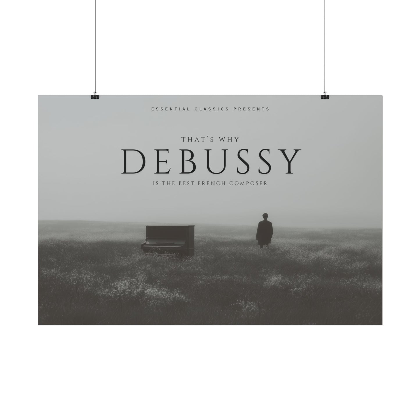 Debussy is the Best - Classical Piano Poster, French Piano Music Print, Dreamy Piano Print, Magical Piano Music Poster, Piano Lovers Print