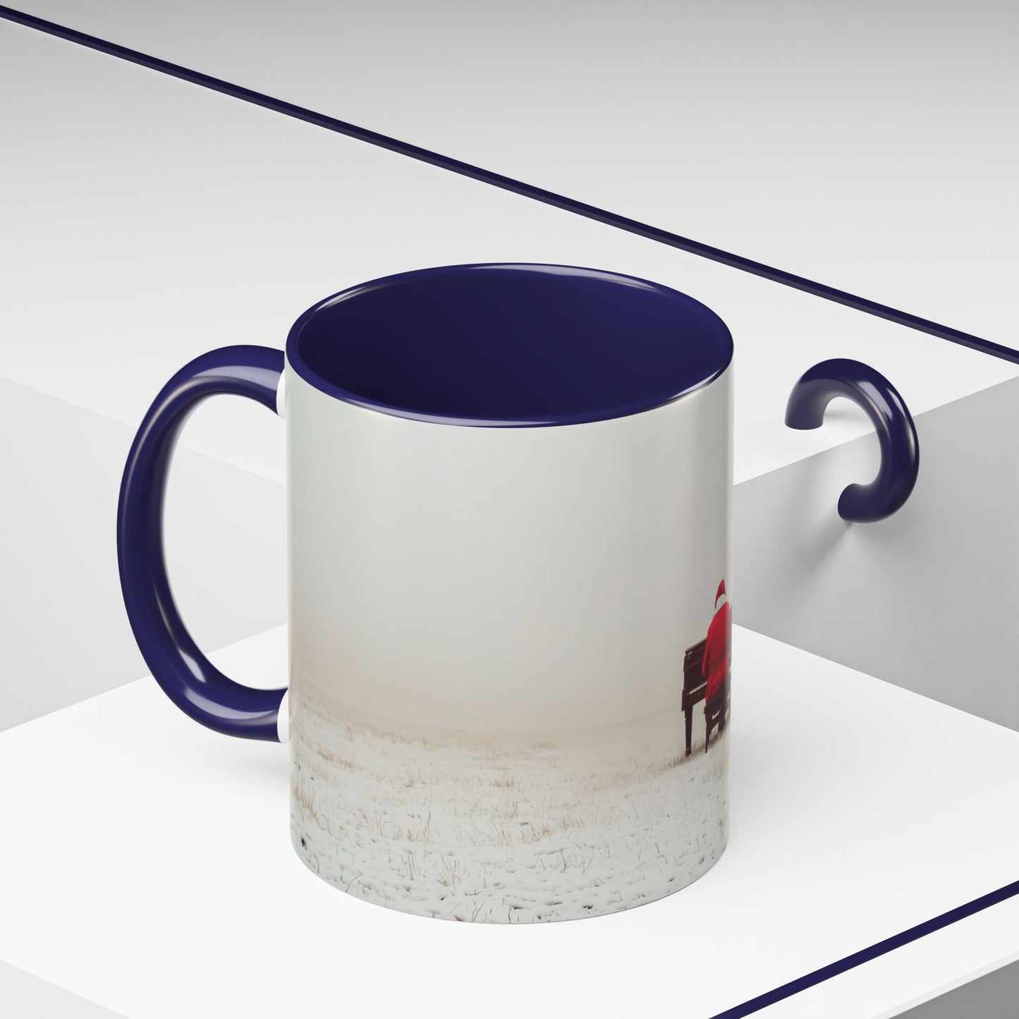 Mozart Christmas Mug (EU) - Santa Mug, Santa Playing Piano Mug, Holiday Mug, Christmas Mug, Winter Mug, Mozart Holiday Mug