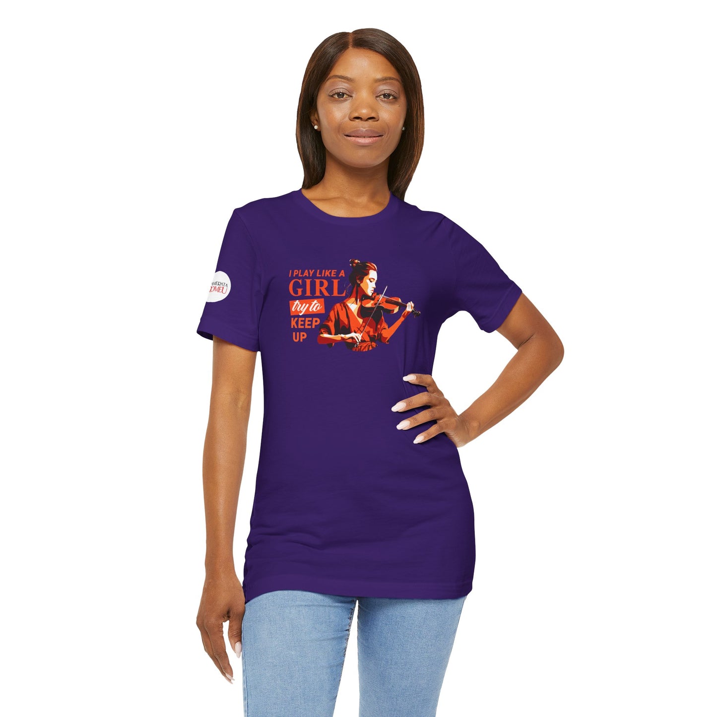 Play like a Girl - Violin T-Shirt: Camerata Romeu Shirt, Play like a Girl T-Shirt, Orchestra Shirt, Female Musician Shirt, Violin Tee