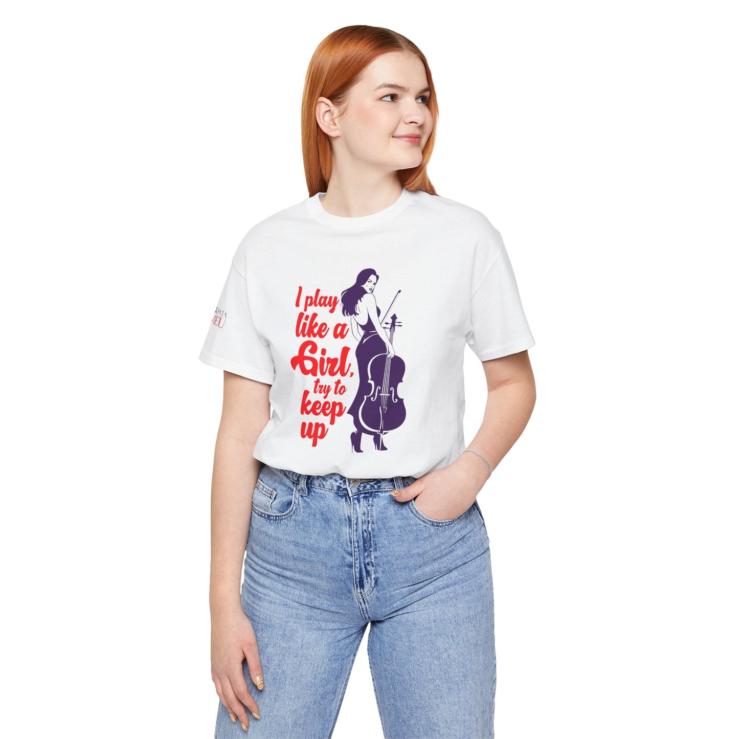 Play like a Girl - Cello T-Shirt: Camerata Romeu Shirt, Play like a Girl Shirt, Orchestra Shirt, Female Musician Shirt, Cello Shirt