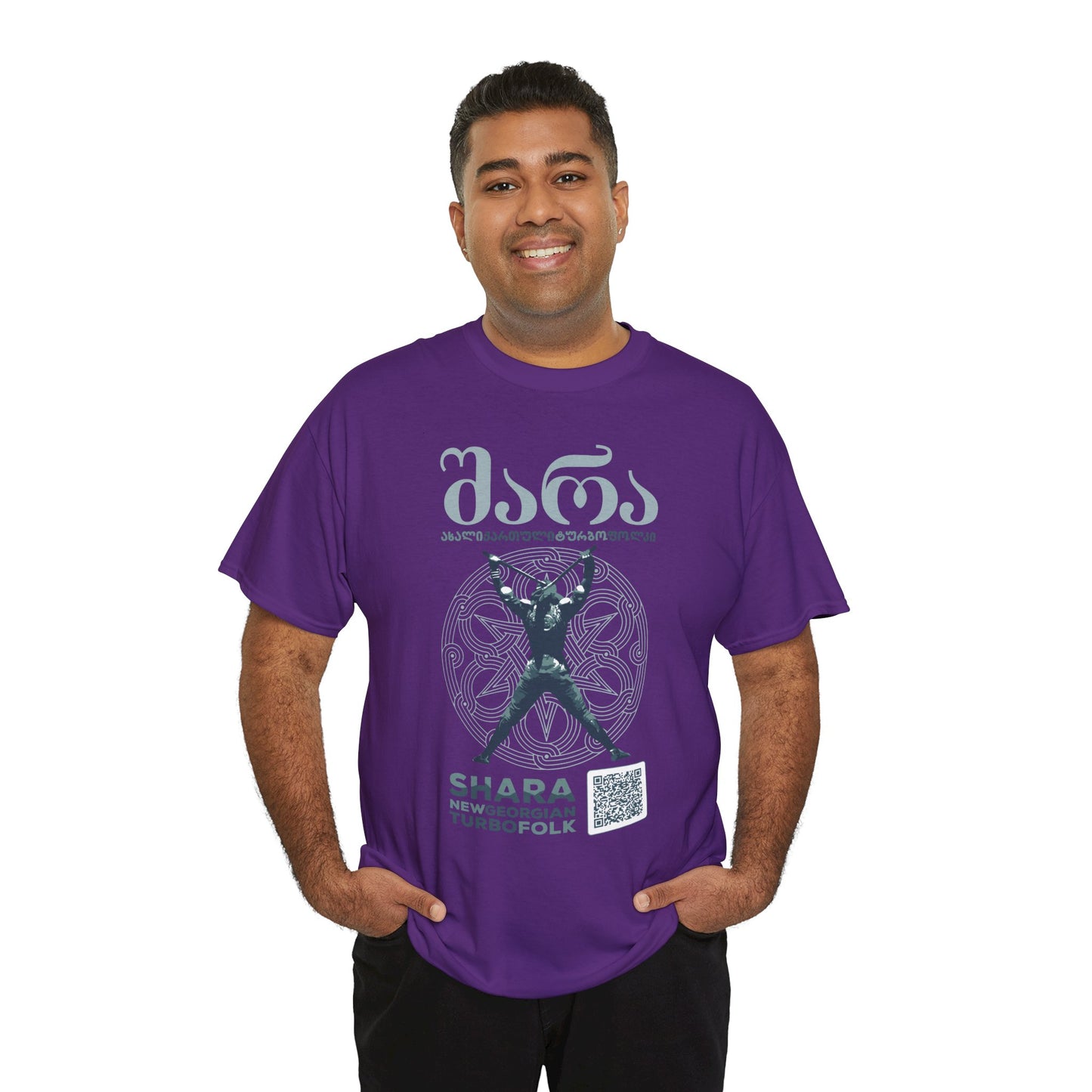Shara Band T-Shirt - Georgian Turbo Folk (QR), Georgian Folk Music Shirt, Georgian Playlist Shirt, New Georgian Folk Tee