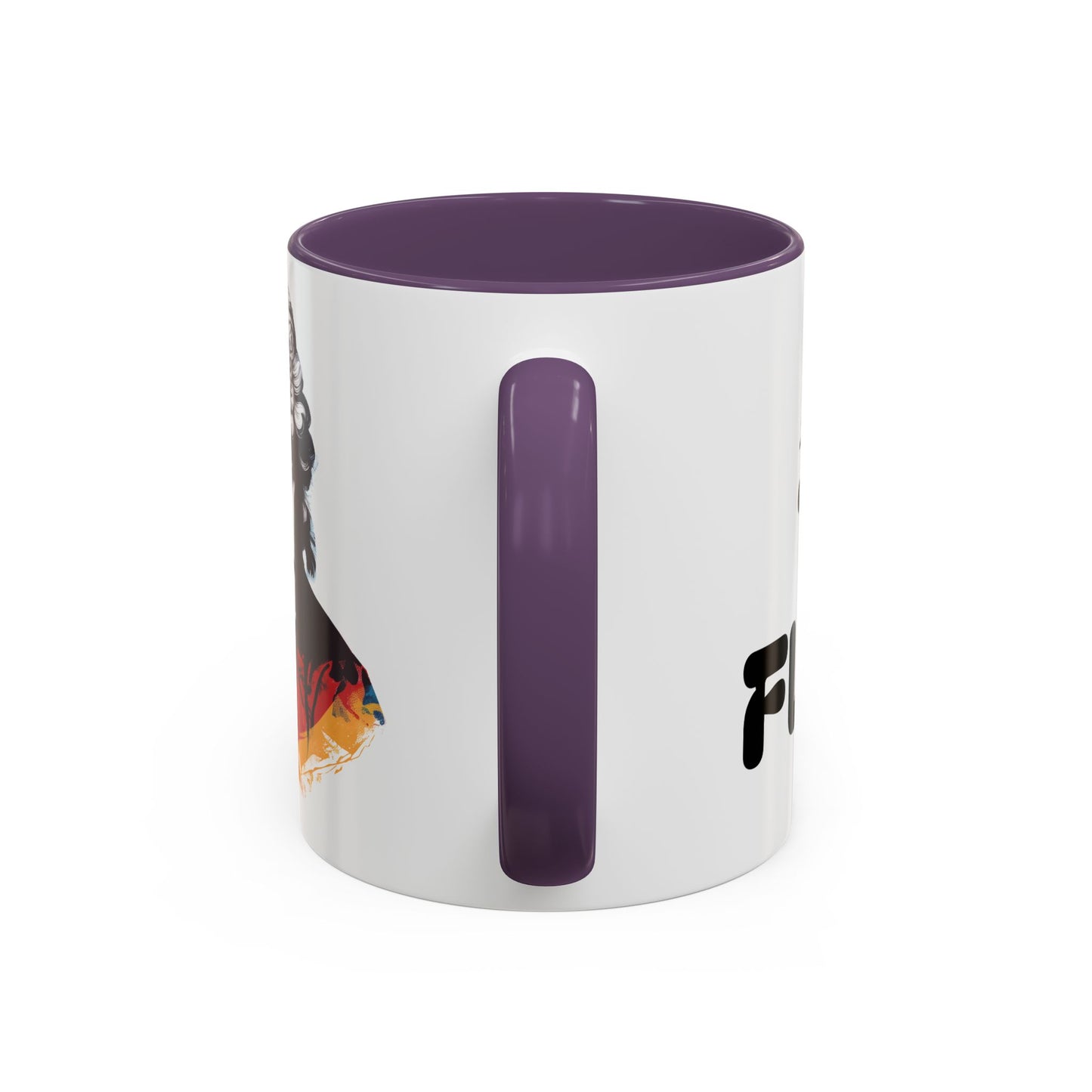 Two Flutes Mug in White (USA) - Mozart Flute Quote Mug, Mozart Mug, Classical Music Mug, Funny Mozart Quote