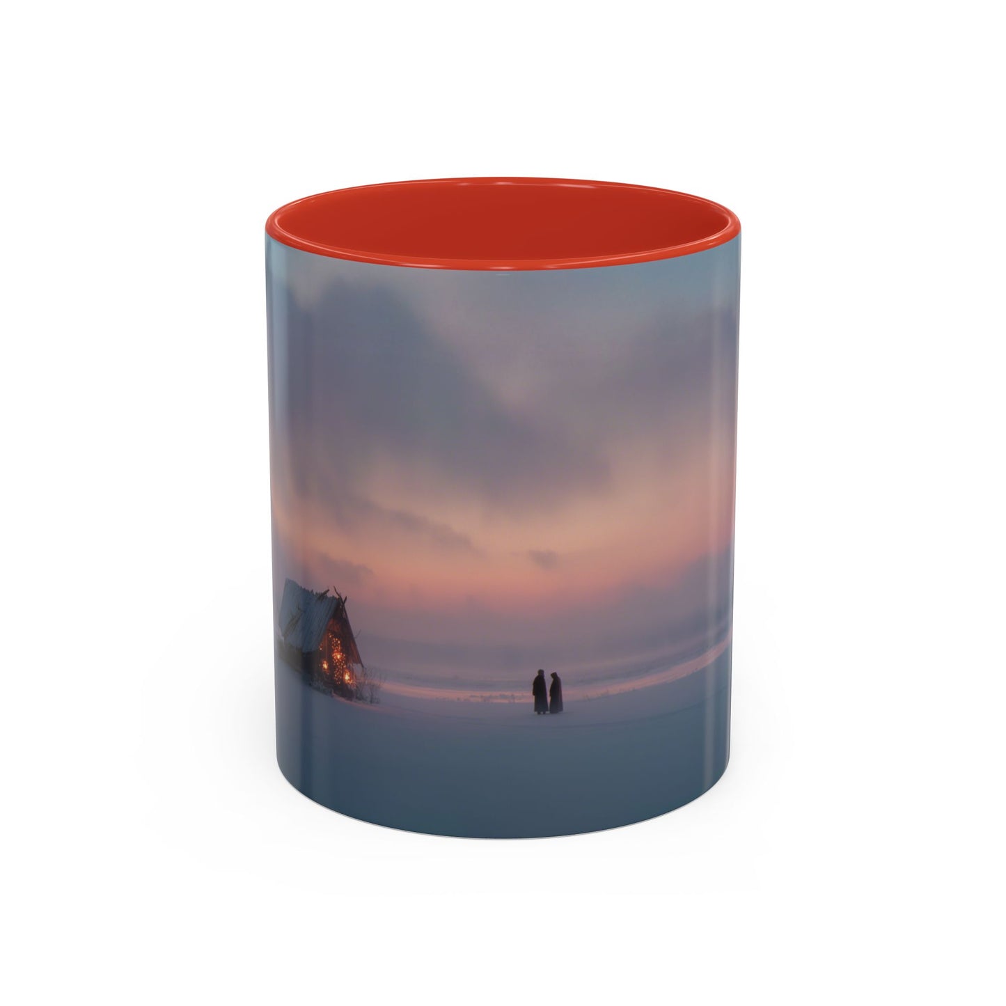 Classical December Mug (EU) - Winter Mug, Winter Sunrise Mug, Peaceful Landscape Mug, Holiday Decor Mug